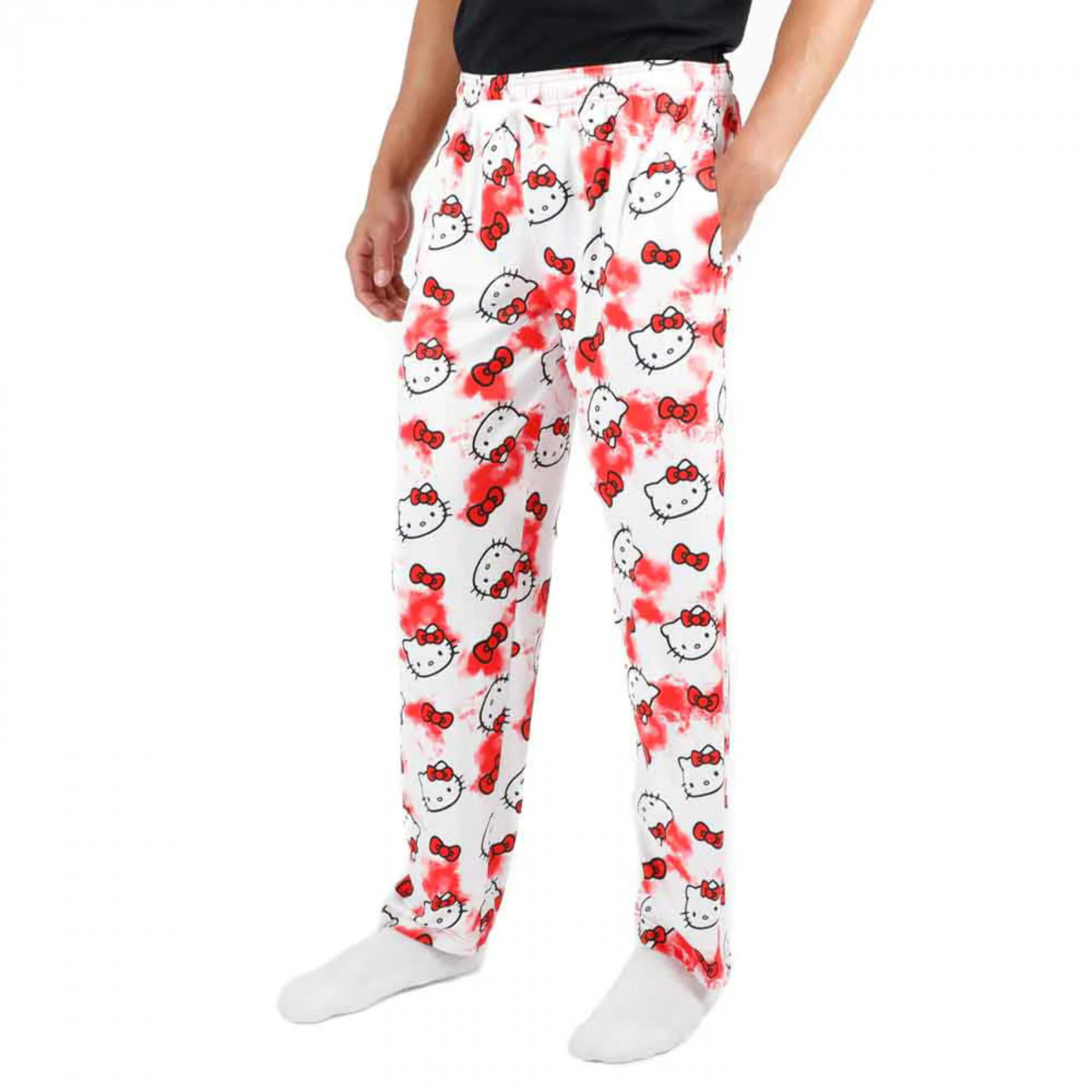 Hello Kitty Strawberry Tie-Dye All Over Print Sleep Pants