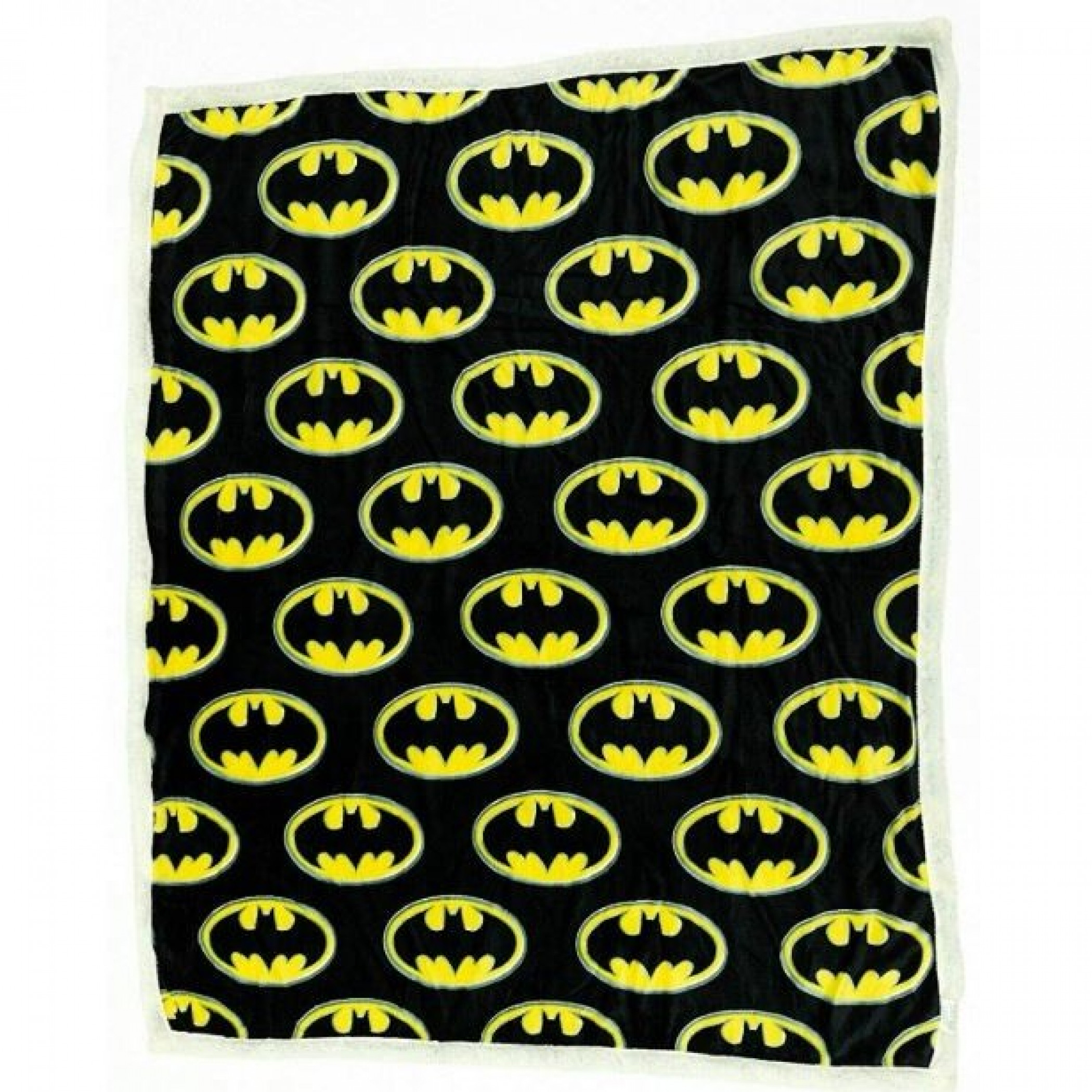 DC Comics Batman Symbol All Over Thick Micro Sherpa Throw Blanket