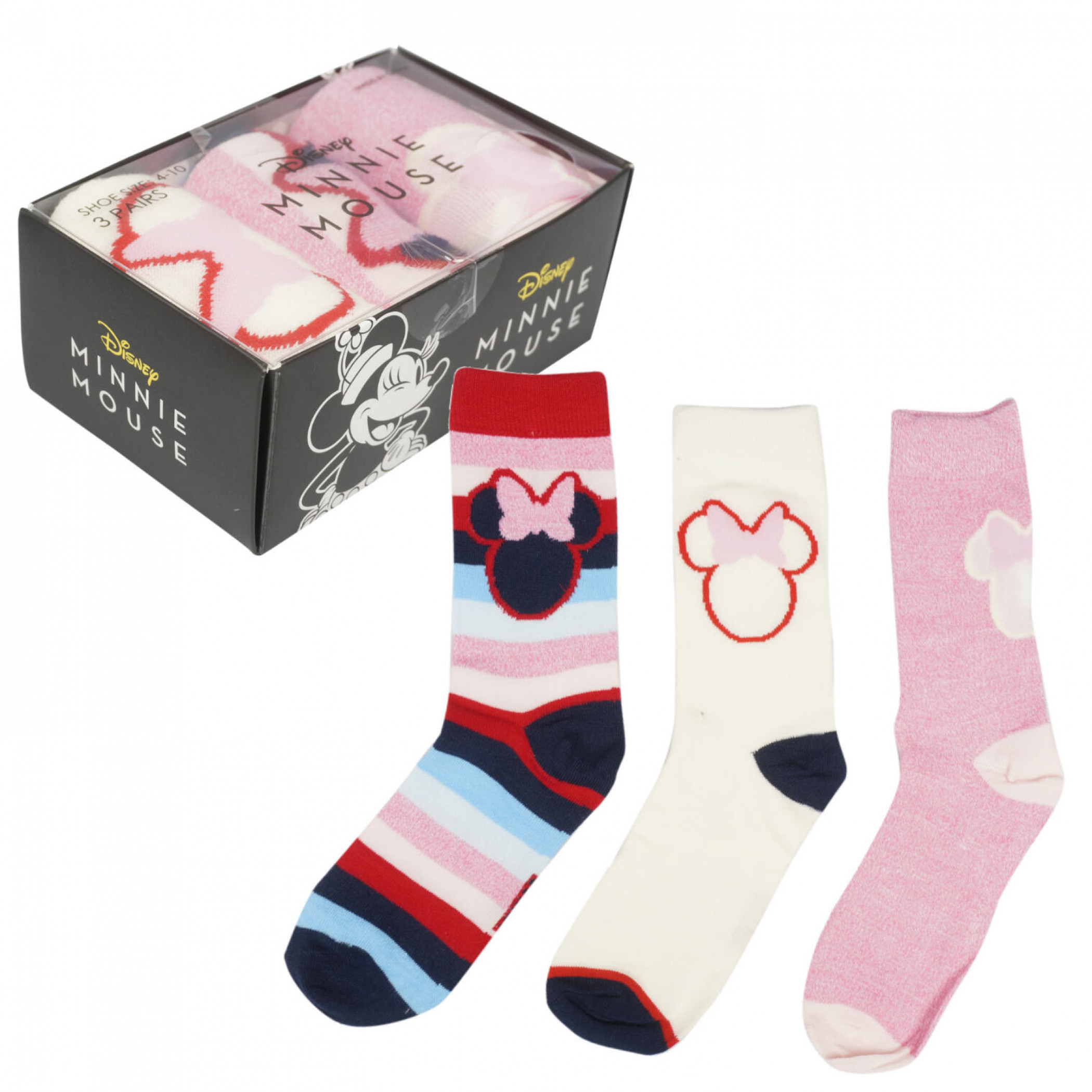 Minnie Mouse 3-Pack Women's Socks