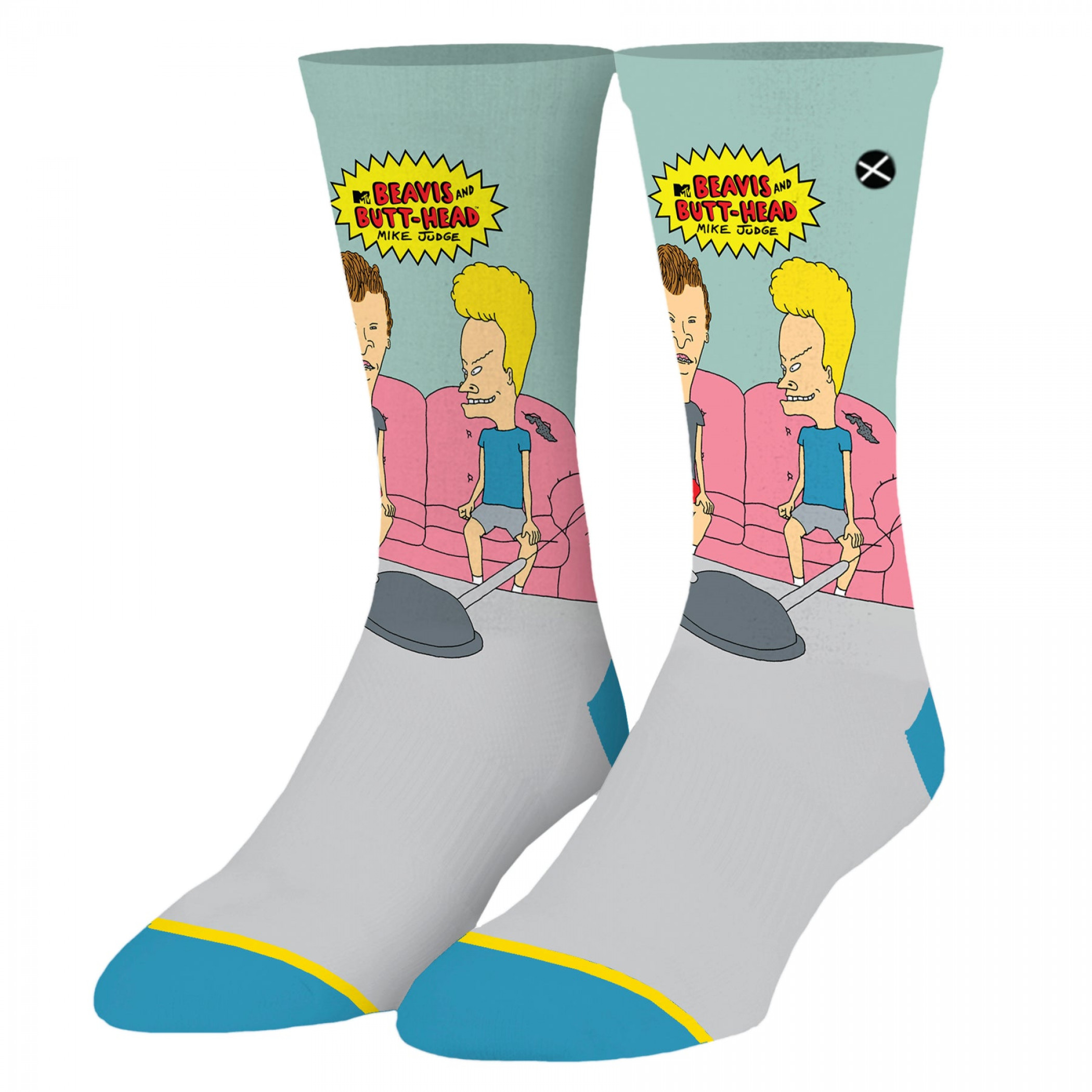 Beavis and Butt-Head Couch Sitting Crew Socks