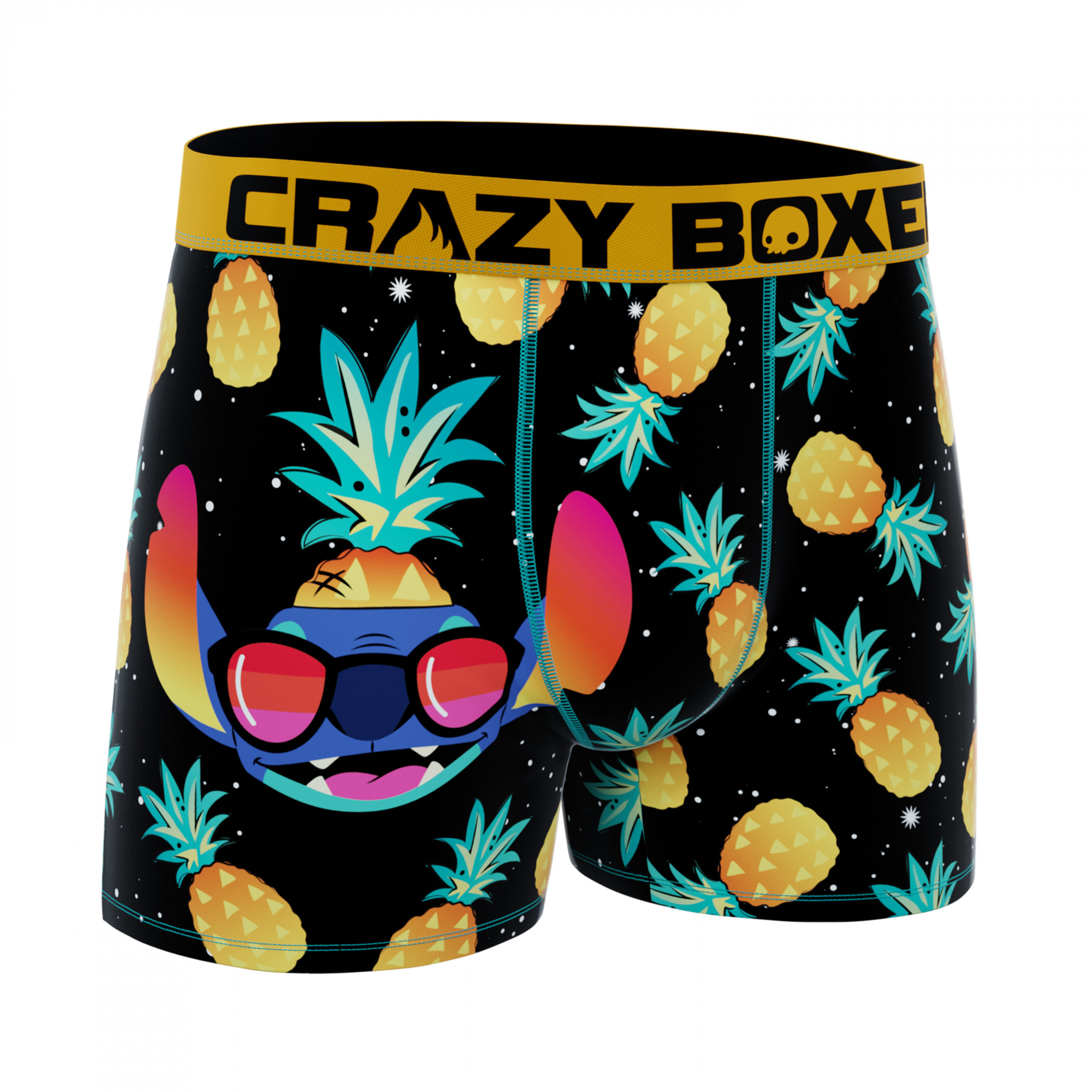 Crazy Boxers Lilo and Stitch Pineapple Print Boxer Briefs in Gift Box