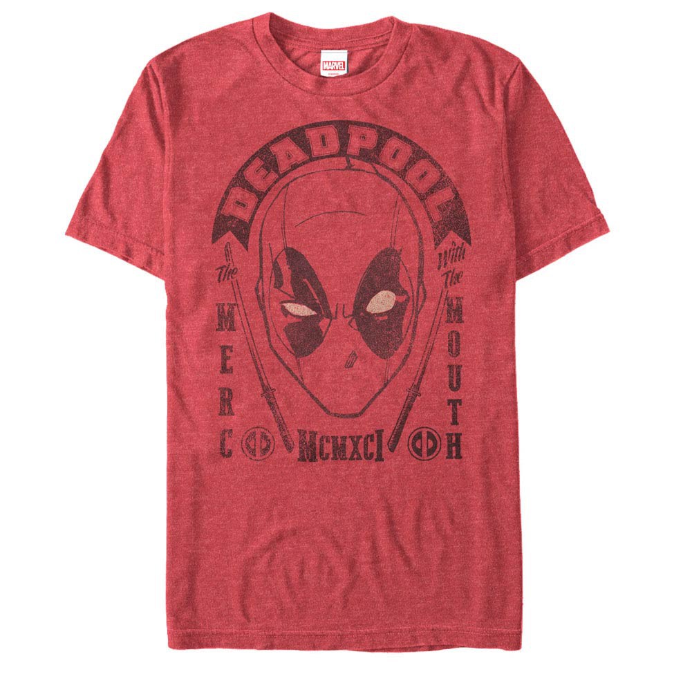 Deadpool Merc Mouth Red Mens T-Shirt
