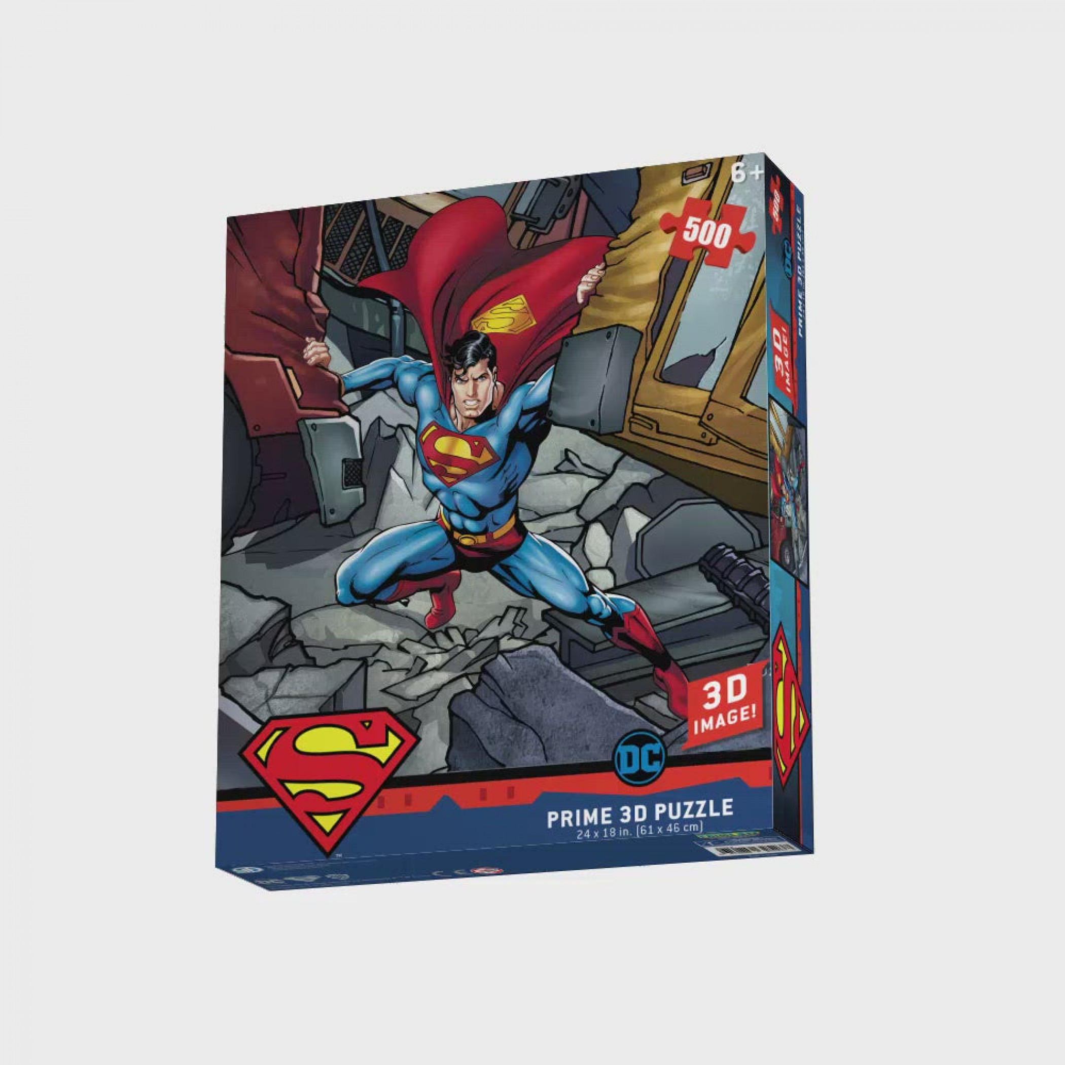 Superman Strength DC Comics 3D Lenticular 500pc Jigsaw Puzzle