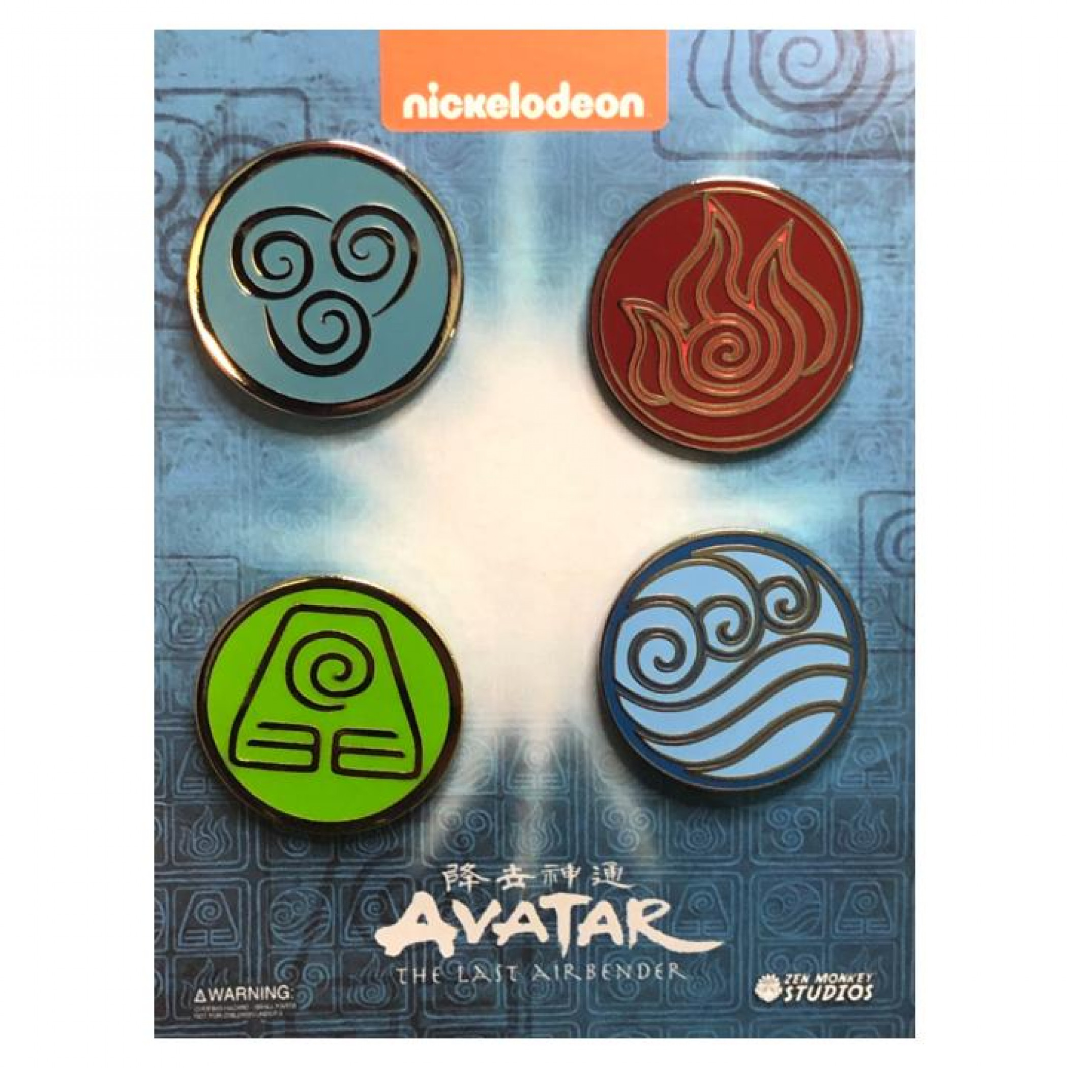 Avatar: The Last Airbender The Four Elemental Bending Arts Enamel Pin 4-Piece Set