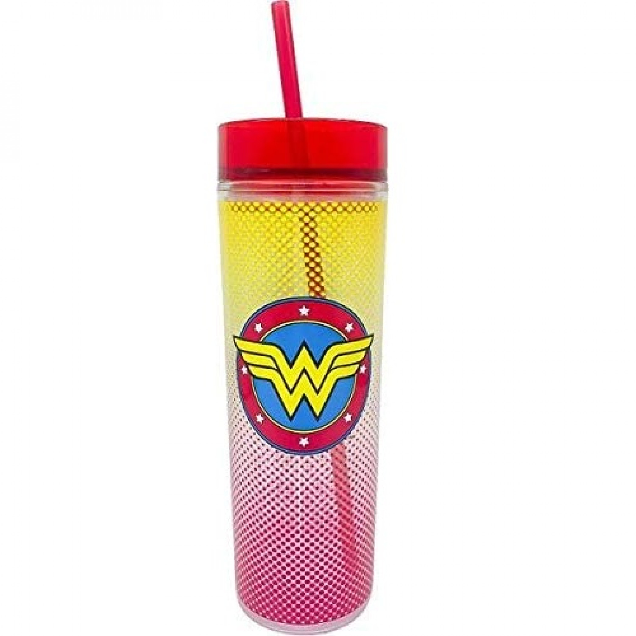 Wonder Woman Symbol Travel Mug with Straw
