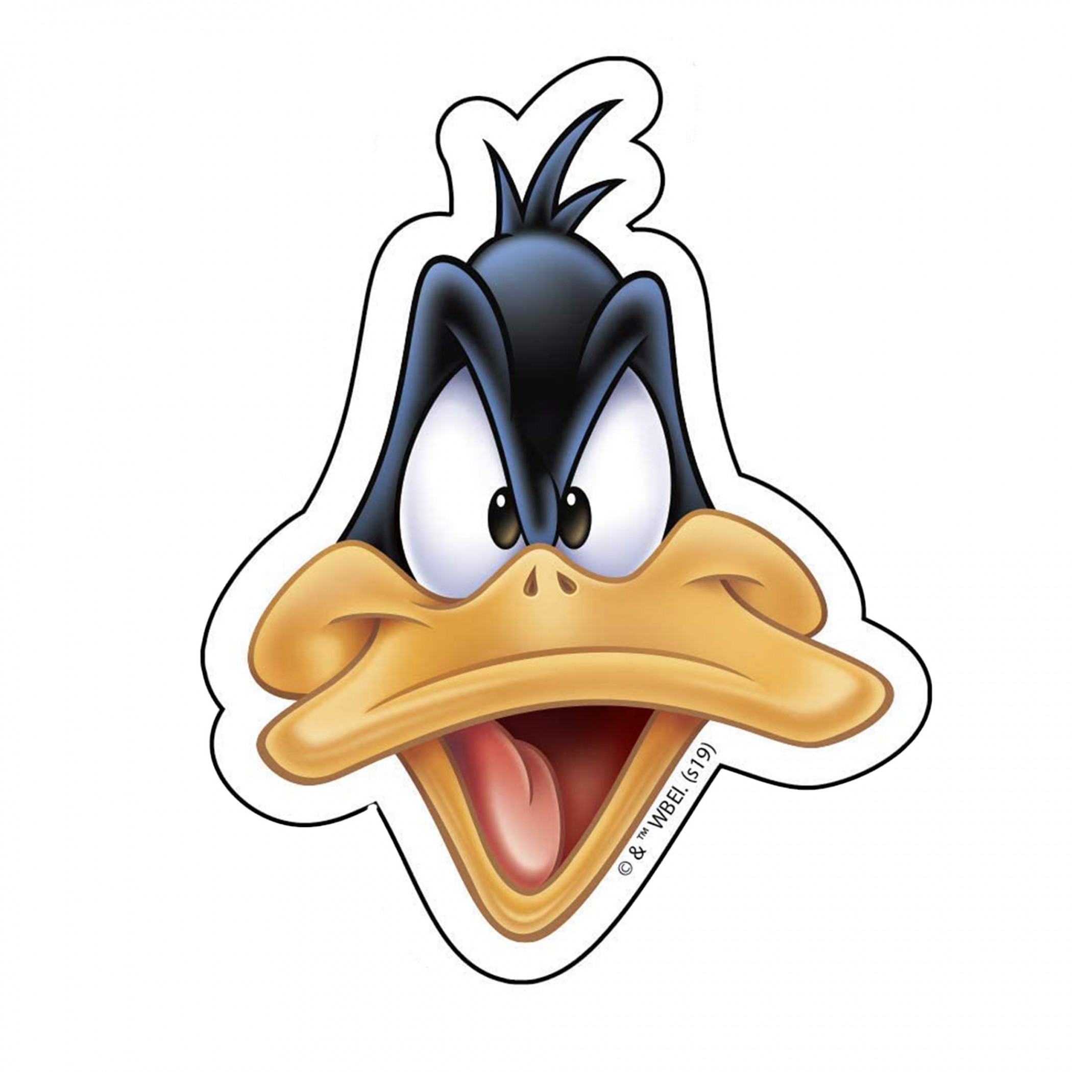 Looney Tunes Daffy Duck Face Vinyl Car Emblem