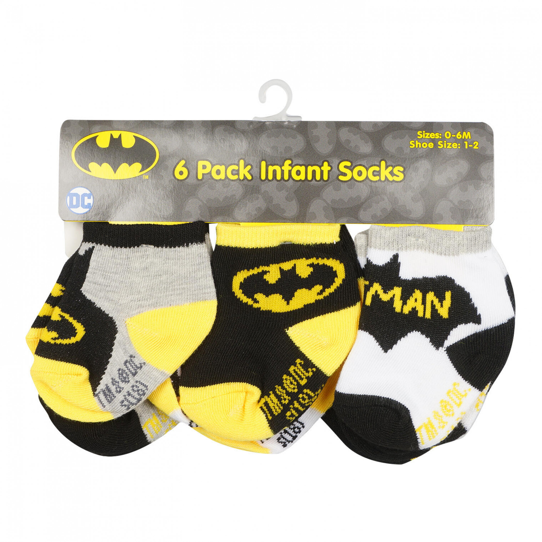 Batman Logos and Symbols 6-Pack of Infant Socks