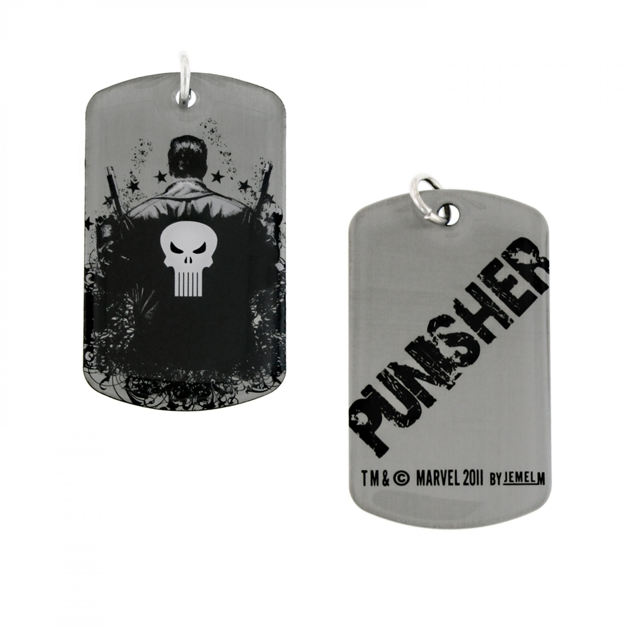 Punisher Splatter Logo Double-Sided Dog Tag