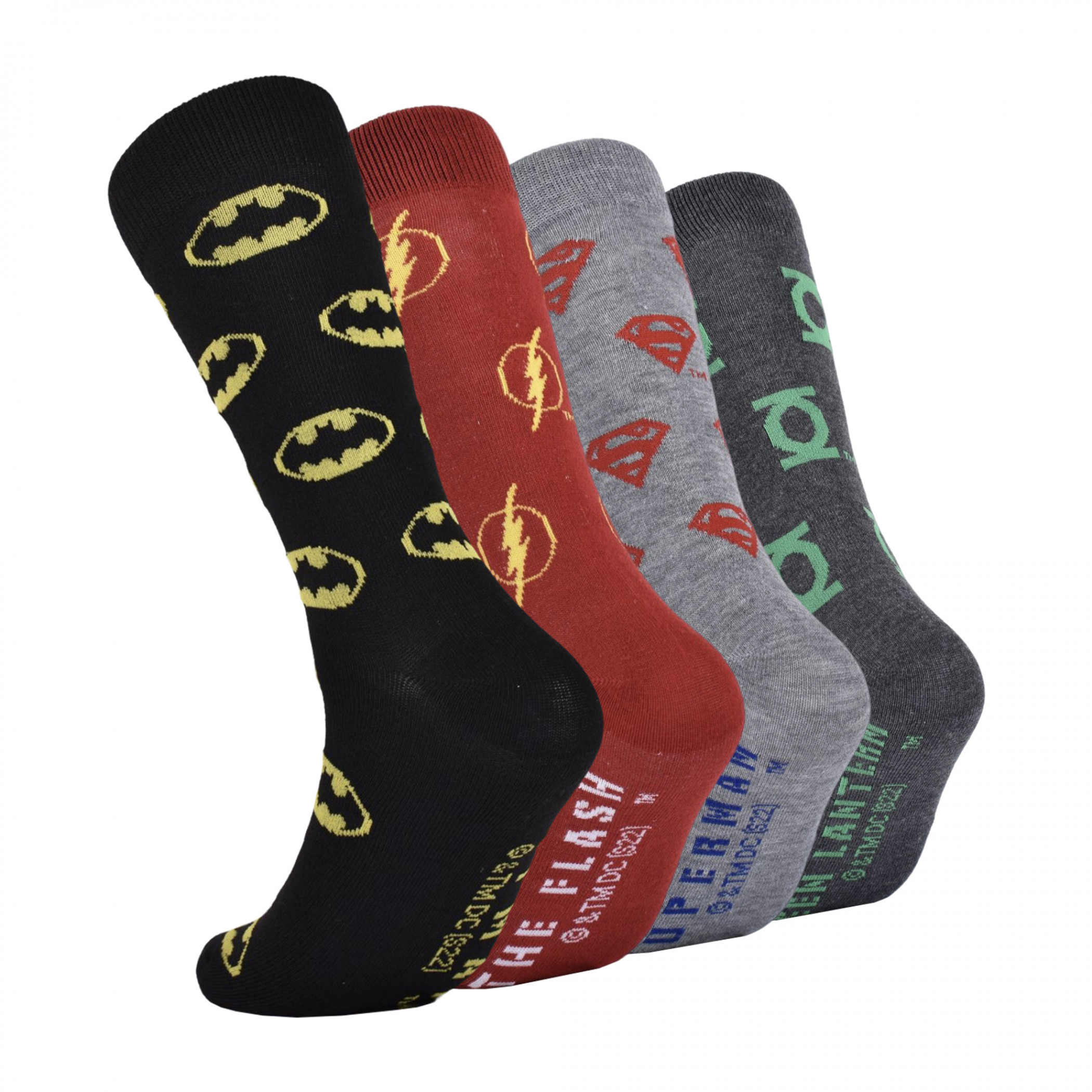 DC Comics Justice League Crew Socks Boxed Set of 4 Pairs