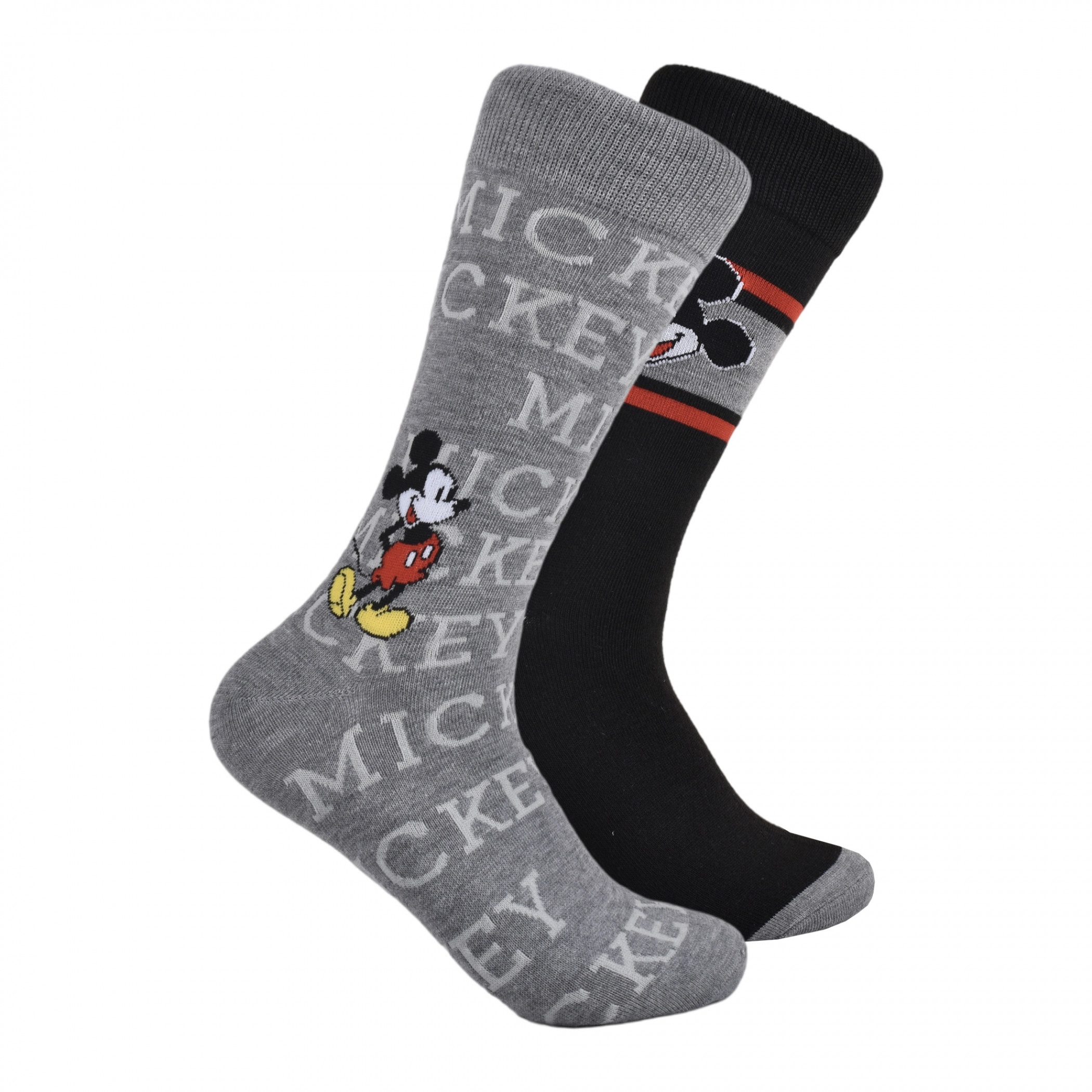 Disney Mickey Mouse Mismatched Crew Socks 2-Pair Pack