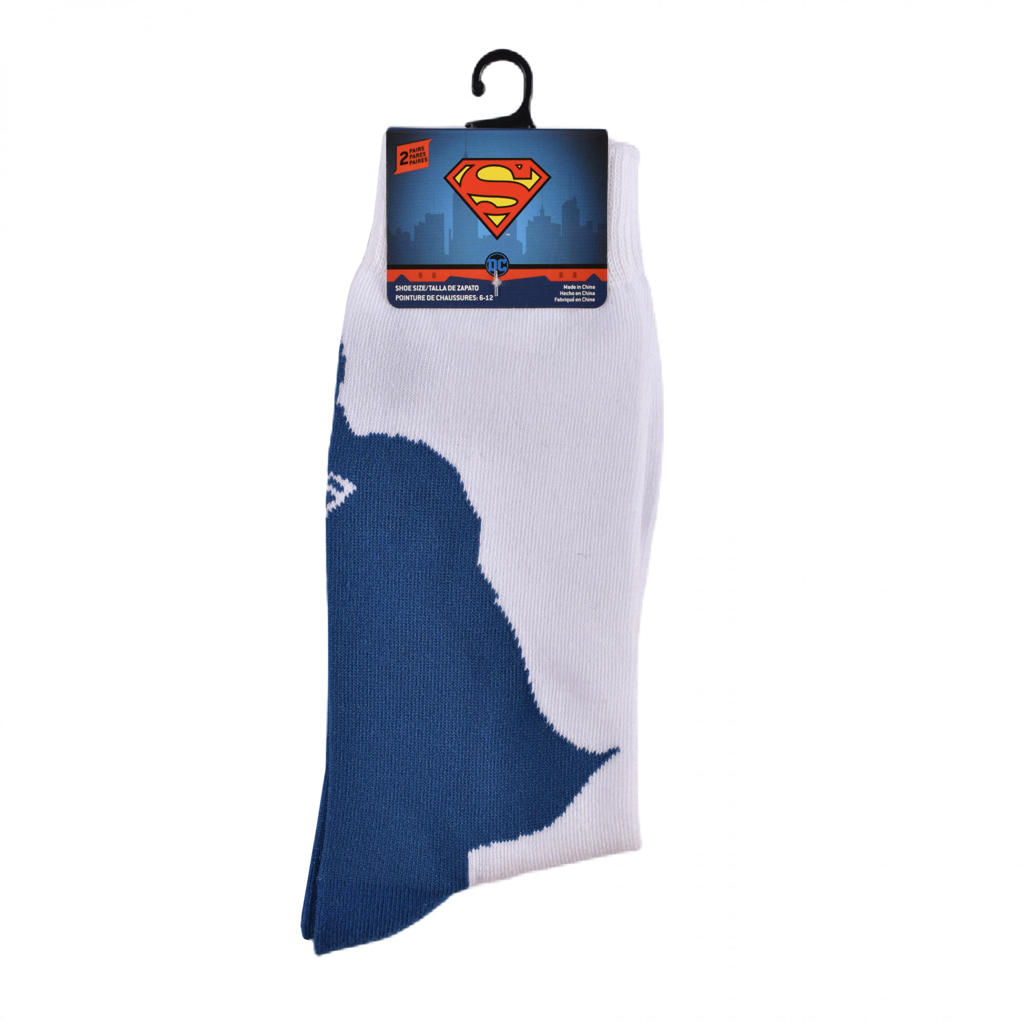 Superman Man of Steel Crew Socks 2-Pair Pack