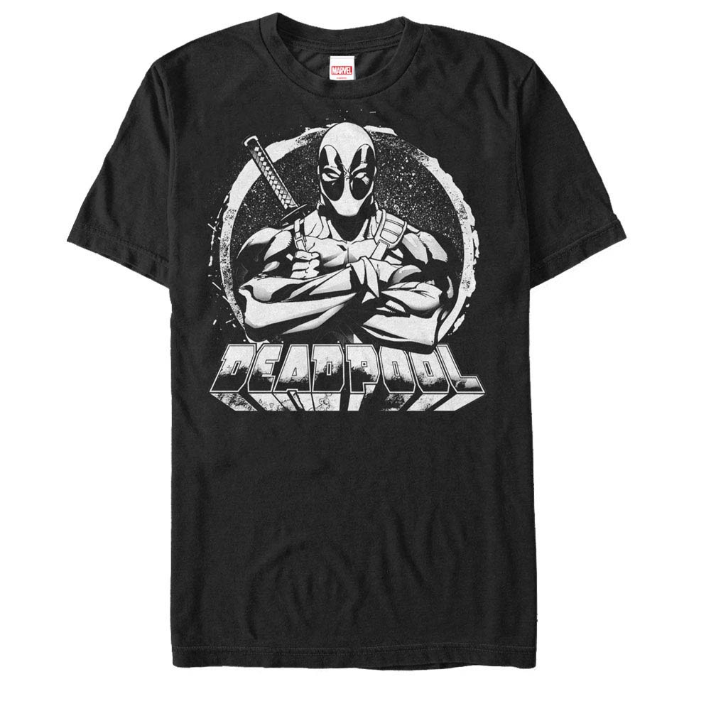 Deadpool For Hire Black Mens T-Shirt