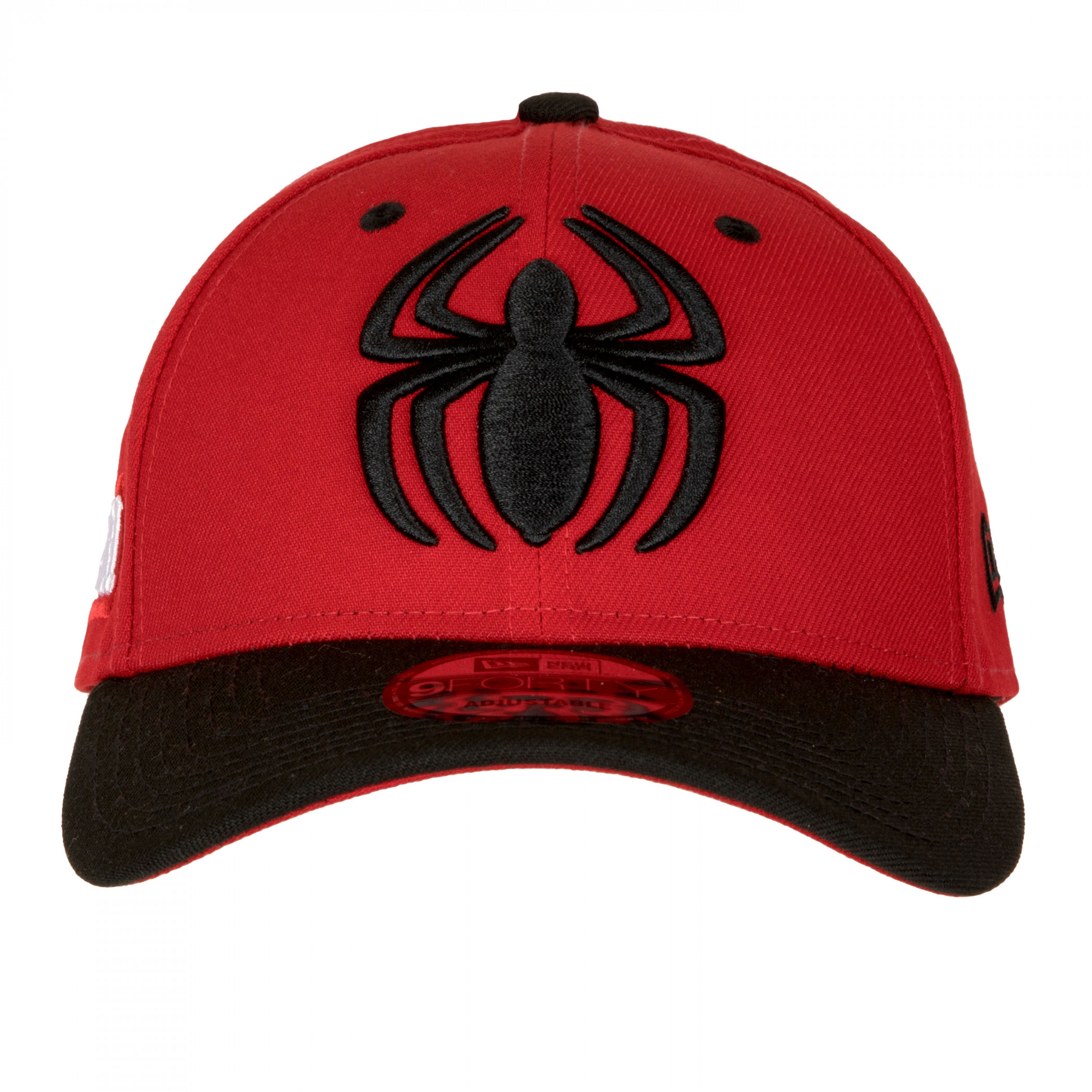 Spider-Man Logo Black and Red New Era 9Forty Adjustable Hat