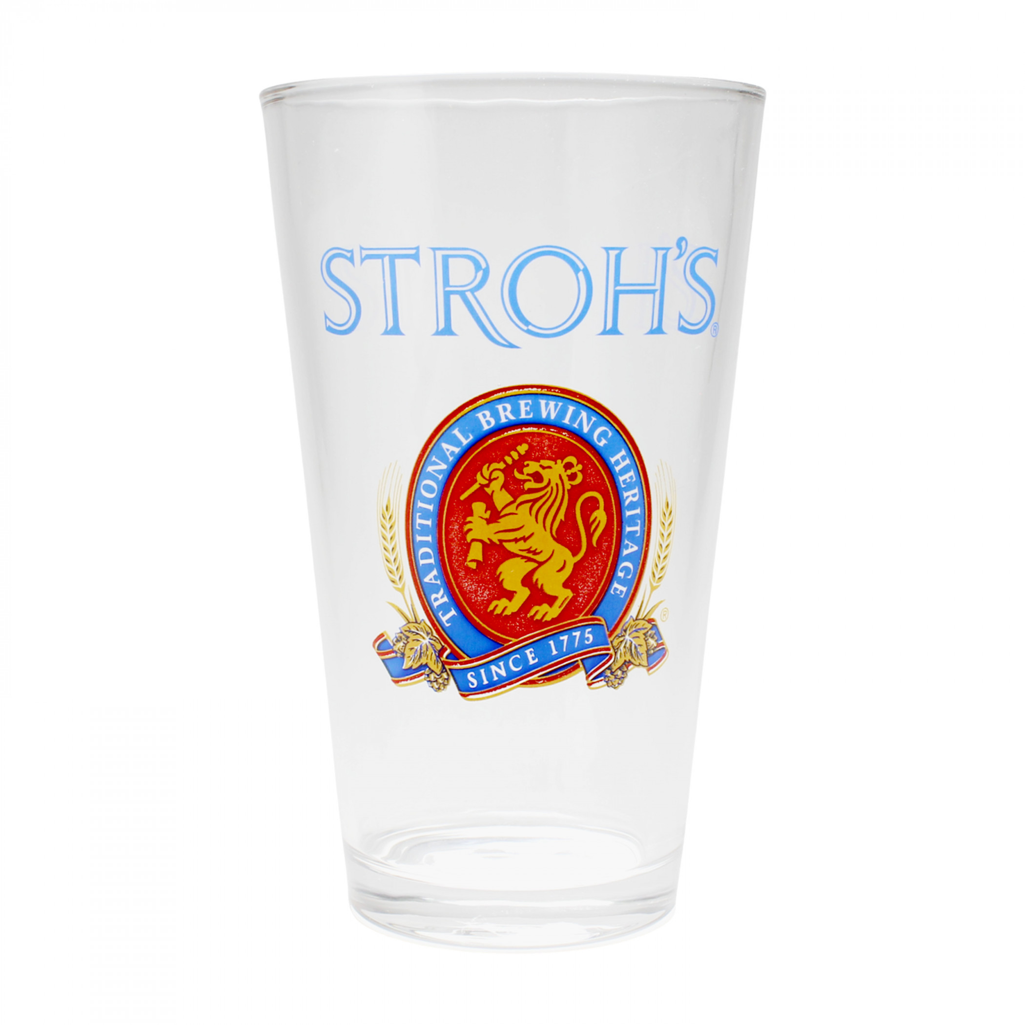Stroh's Traditional Brewing Logo Pint Glass
