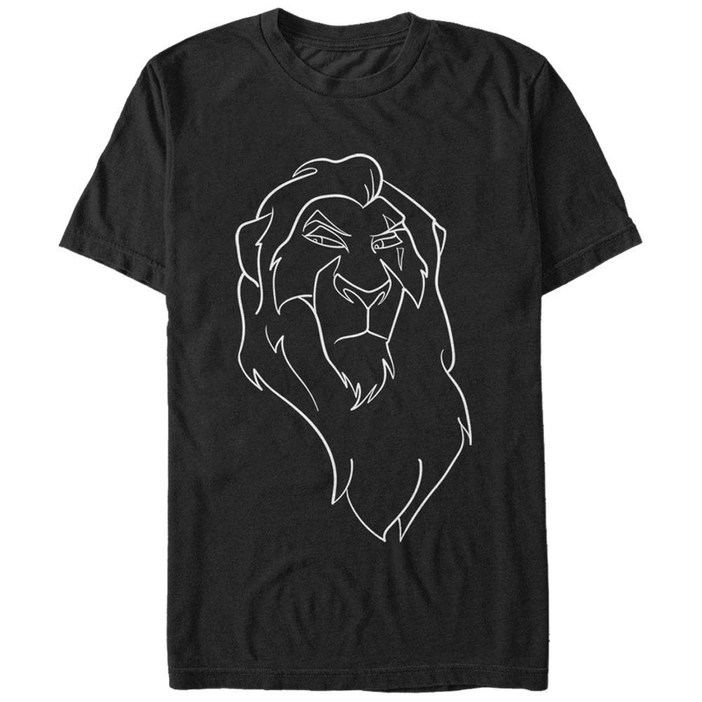 Disney Lion King Scar Sketch Black T-Shirt