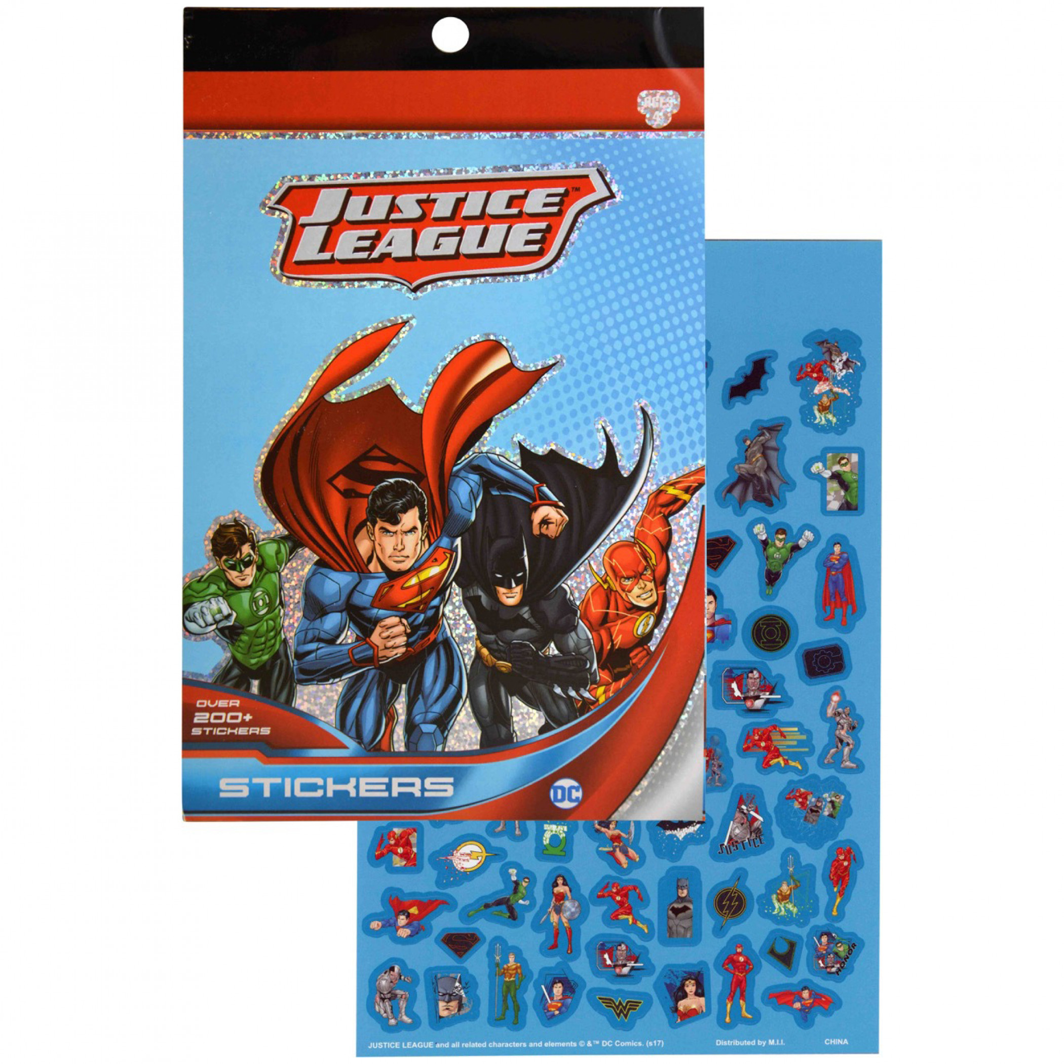Justice League 4 Sheet Foil Cover 200+ Stickers