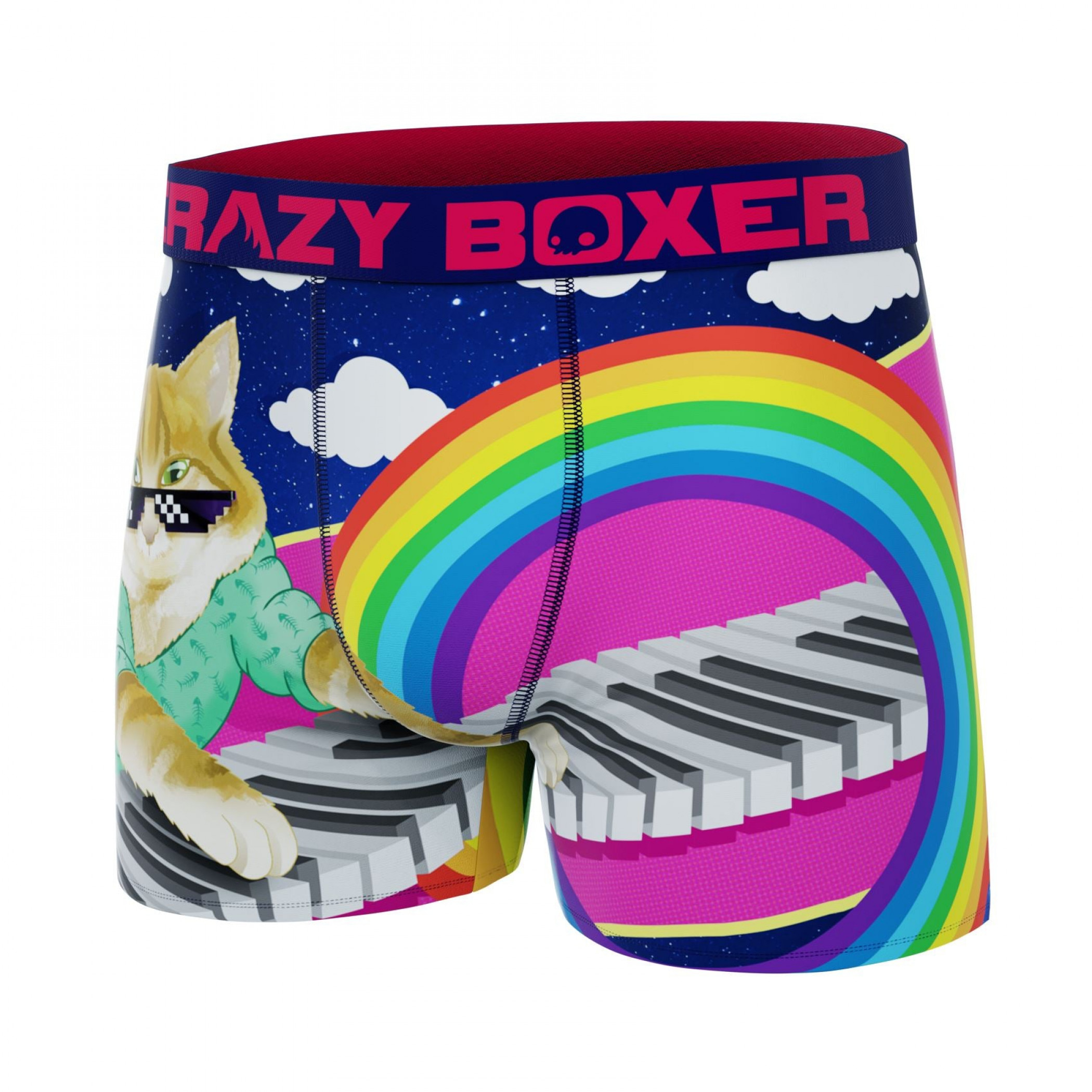 Crazy Boxer Keyboard Cat Meme Men's Boxer Briefs