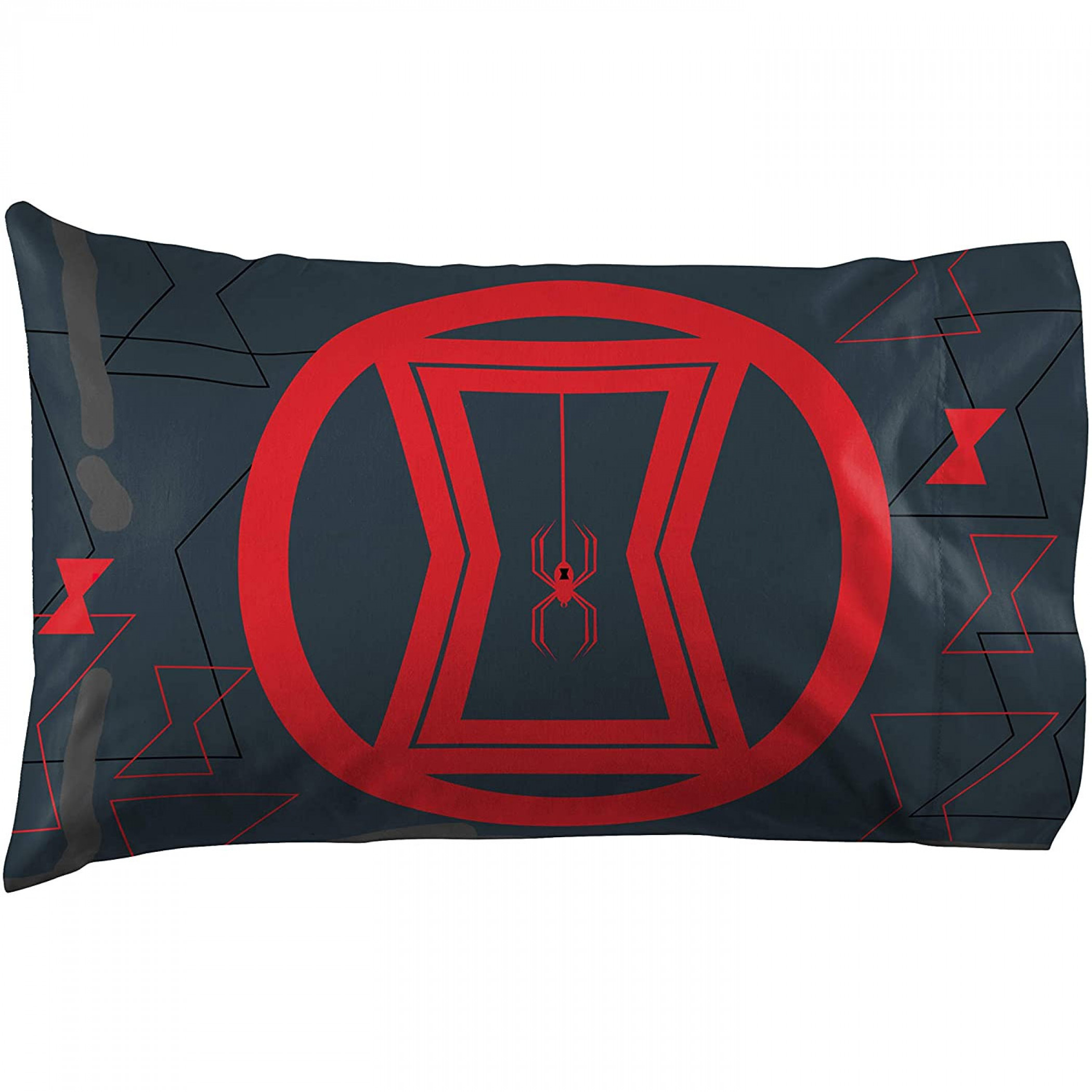 Black Widow Grey and Red 1-Pack Pillow Case