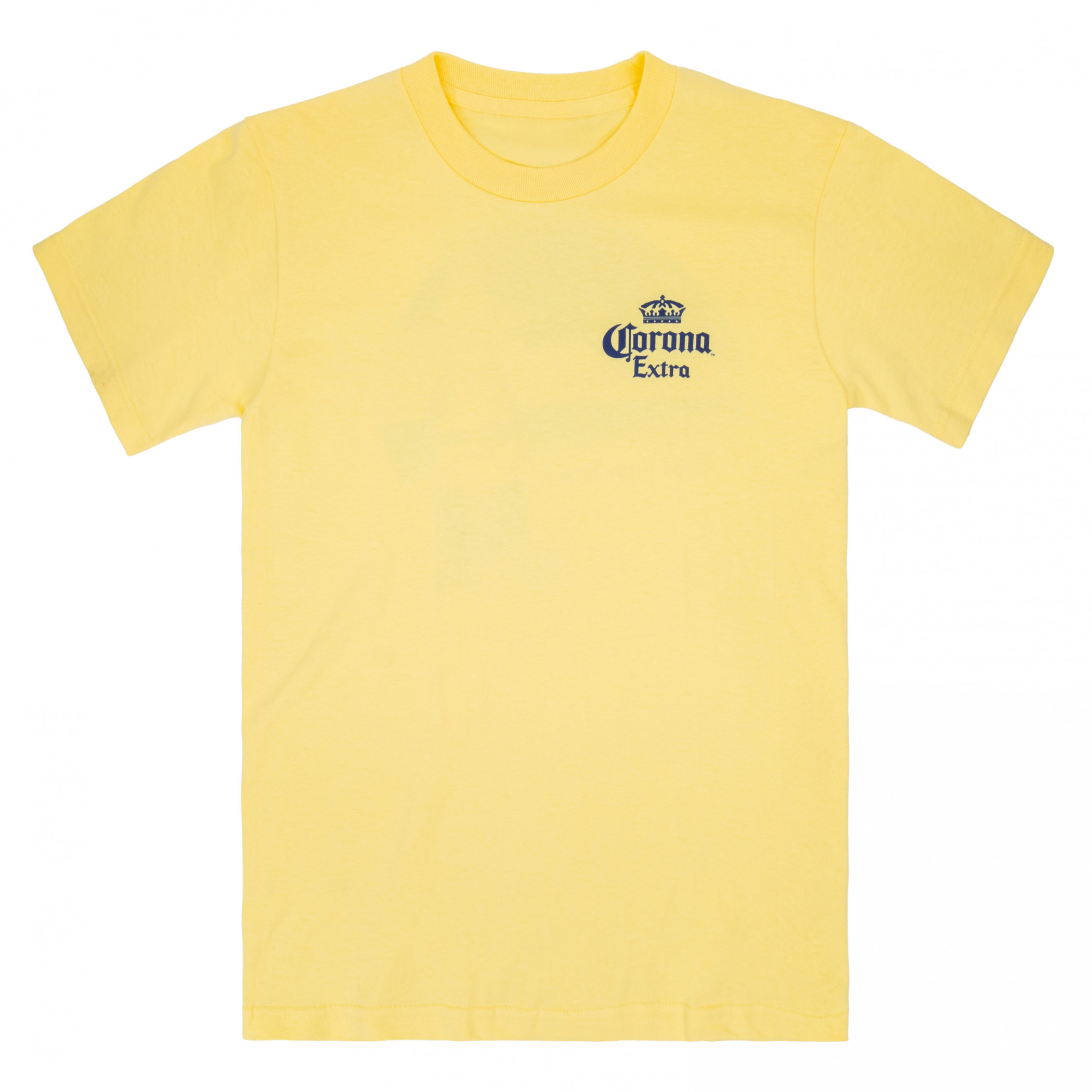 Corona Extra Find Your Beach Men's Yellow Tee Shirt - WearYourBeer