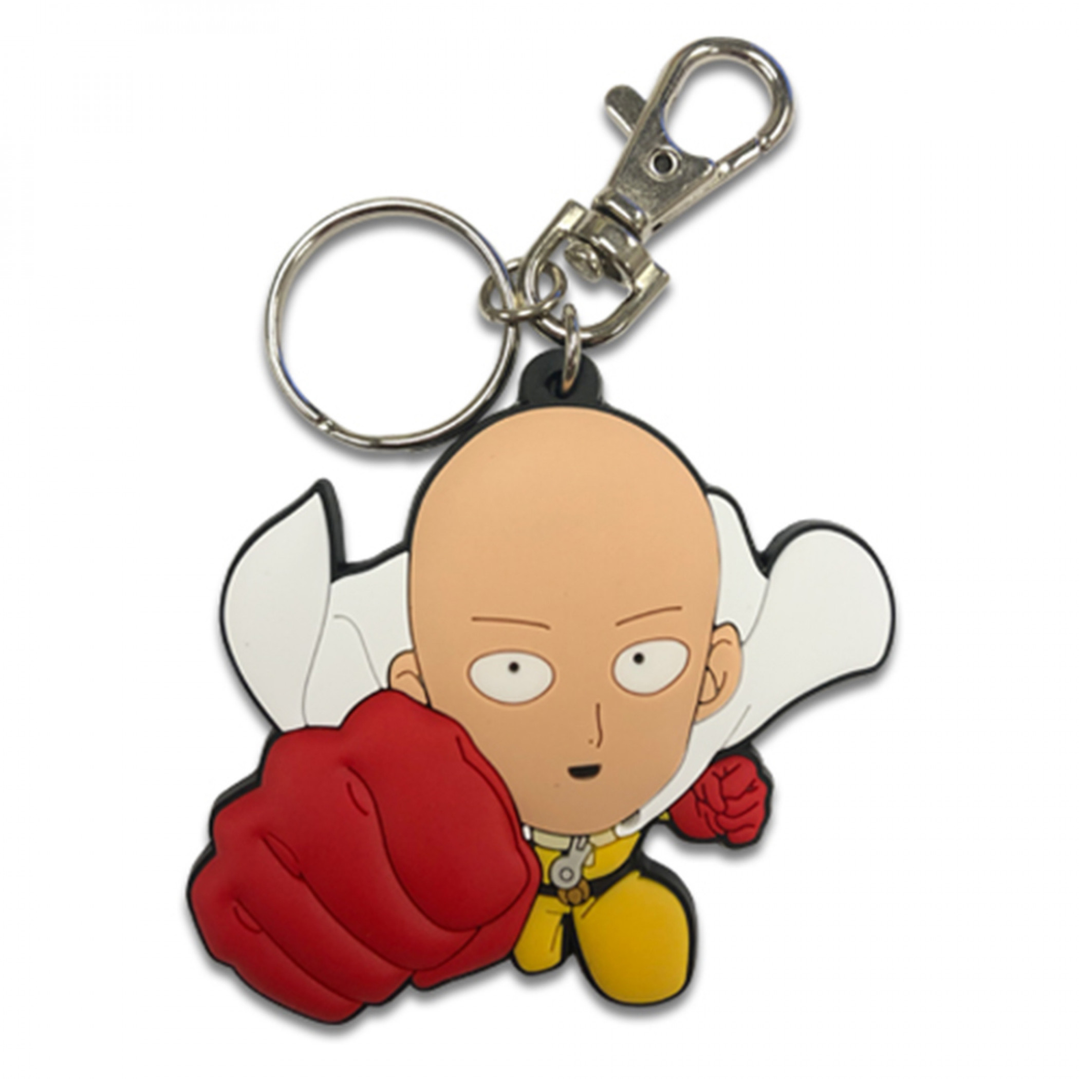 One Punch Man Saitama Perspective Punch PVC Keychain