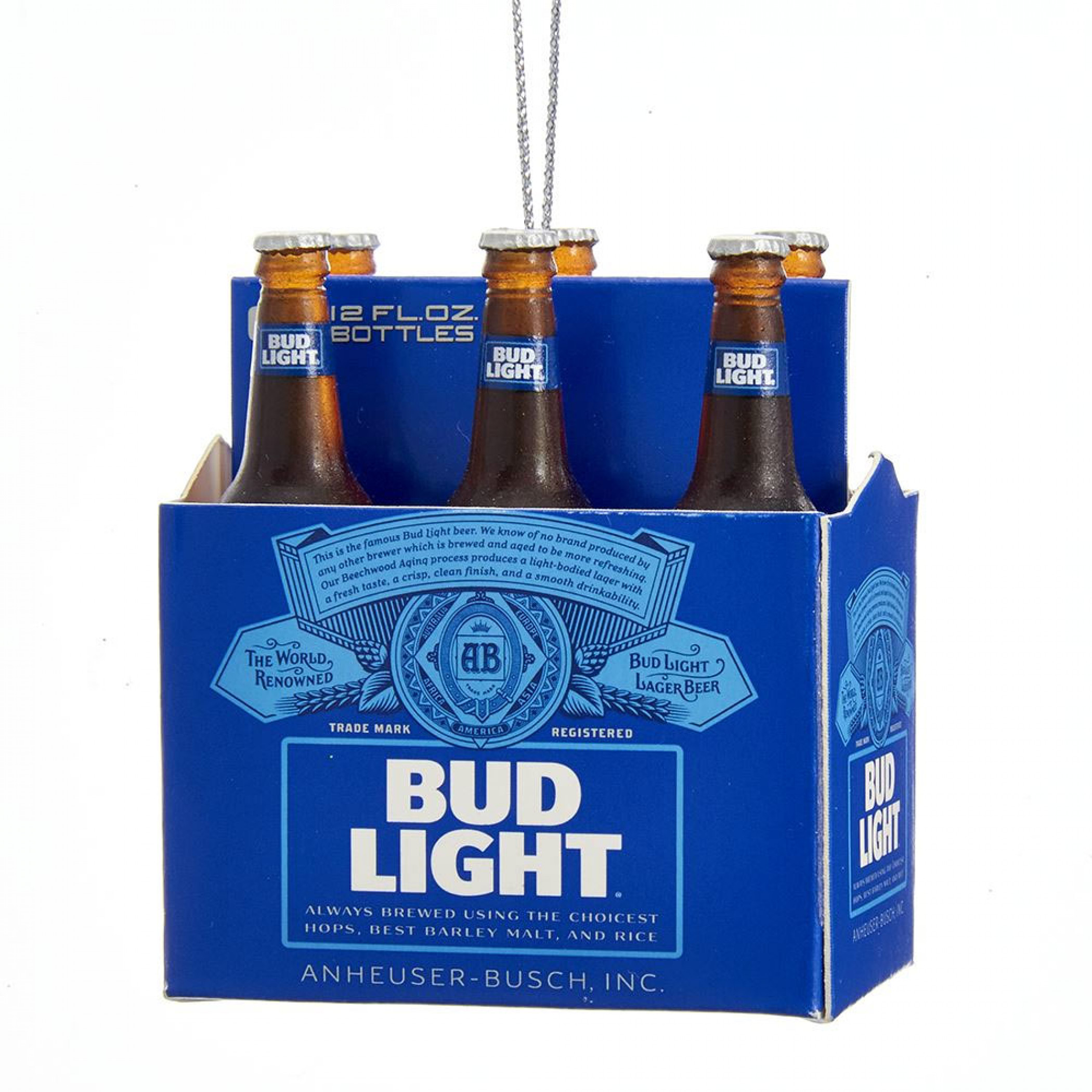 Bud Light Beer 6 Pack Holiday Ornament