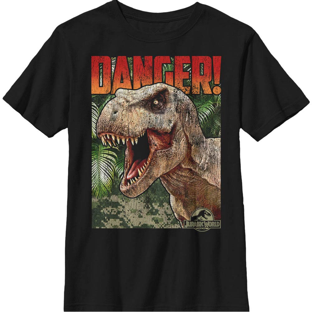 Jurassic World DANGERS Black Youth T-Shirt