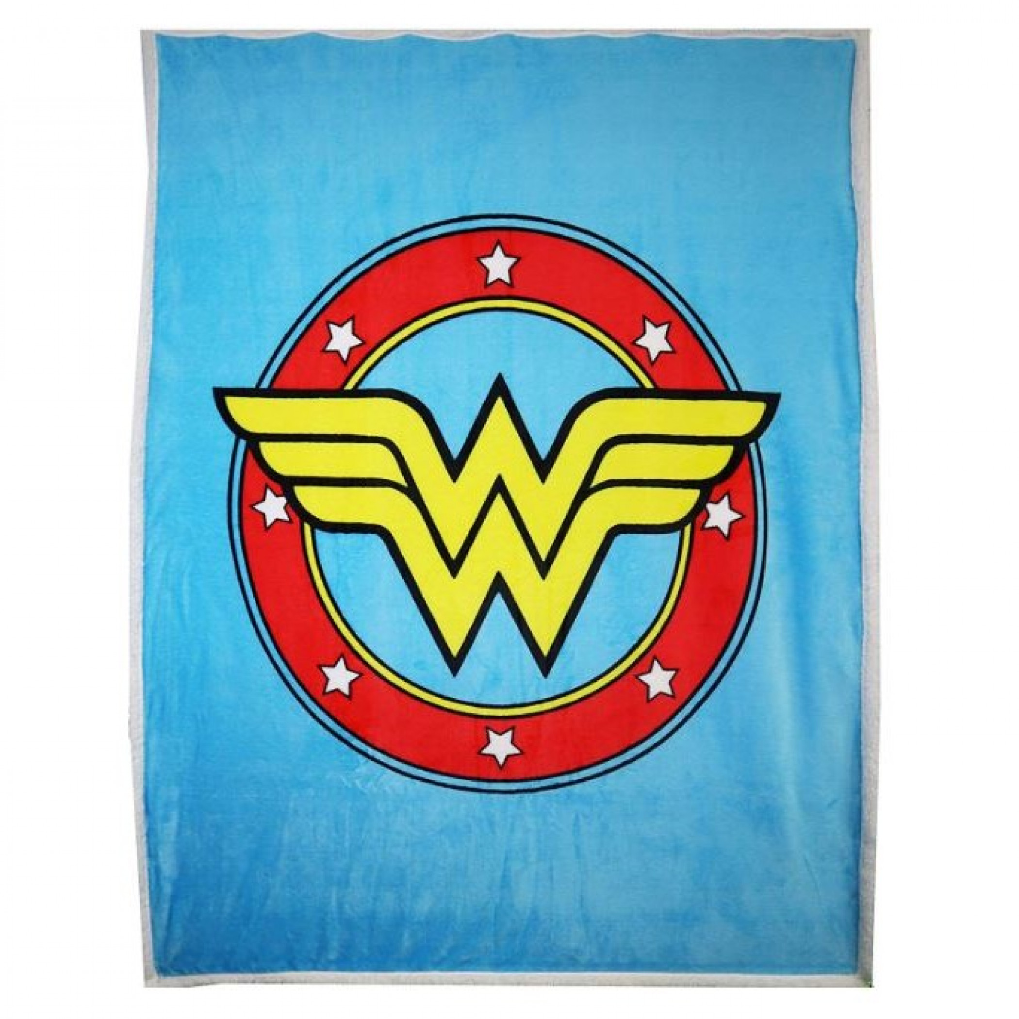 DC Comics Wonder Woman Logo Thick Micro Sherpa Throw Blanket