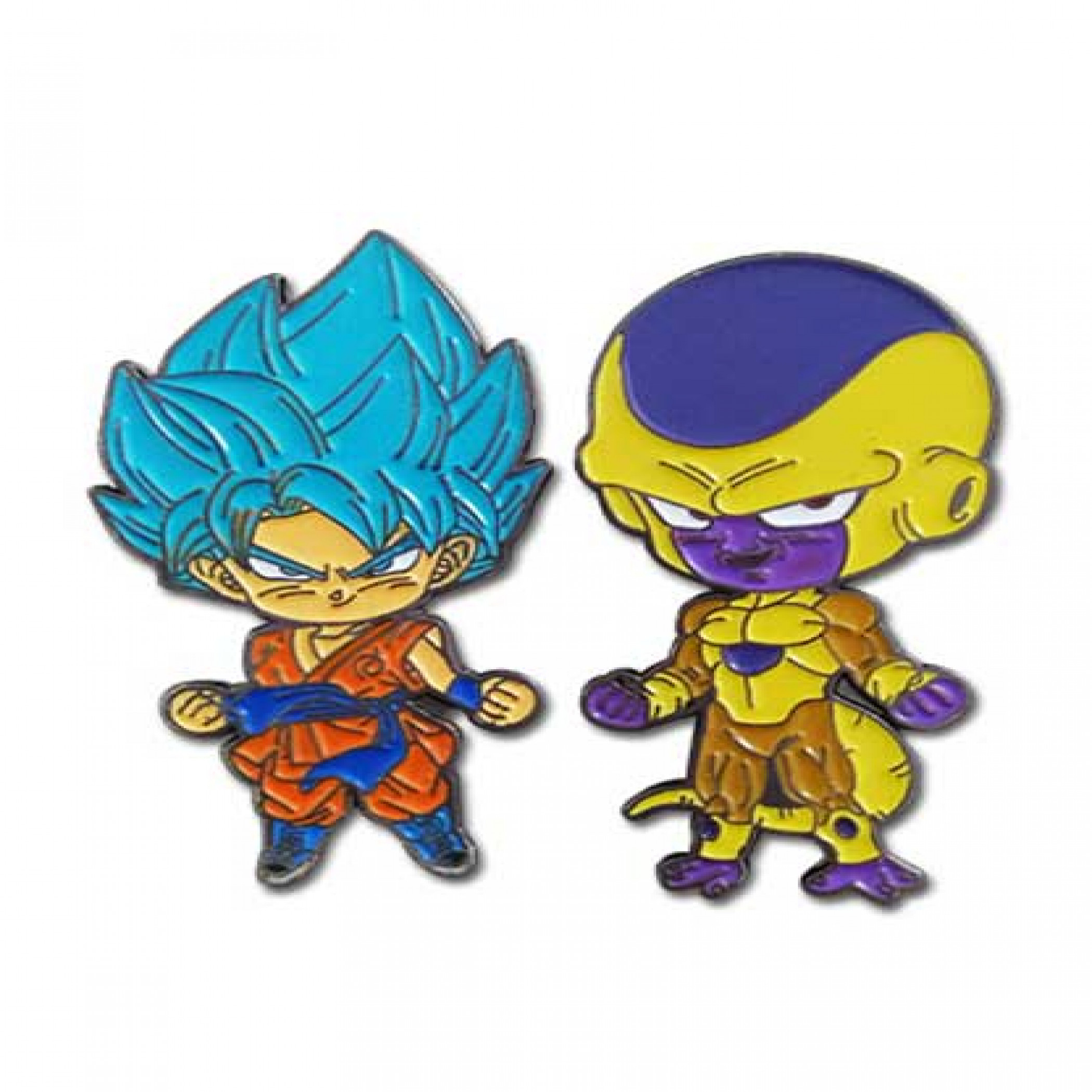 Dragon Ball Super Super Saiyan Goku & Golden Frieza Enamel Pin 2-Pack