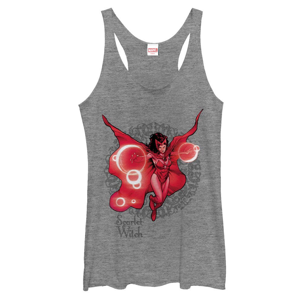 Marvel Teams The Witch Gray Juniors Racerback Tank Top