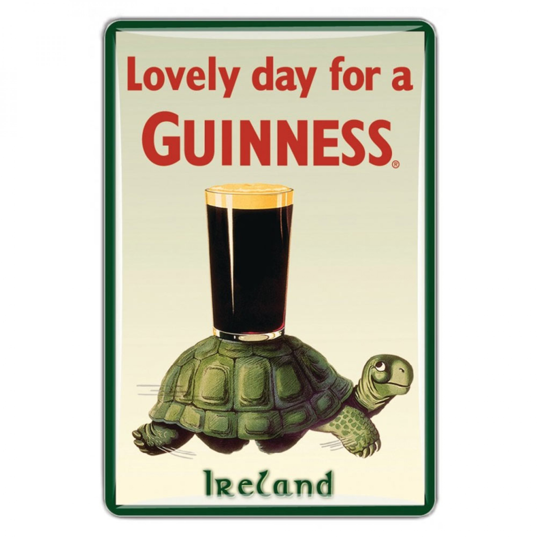 Guinness Beer Lovely Day Tortoise Magnet