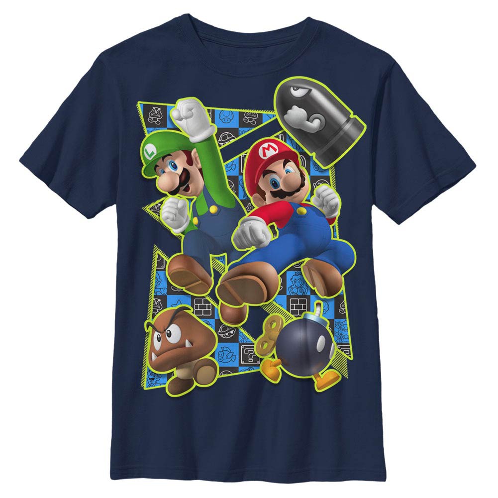 Nintendo Super Kicker Blue Youth T-Shirt