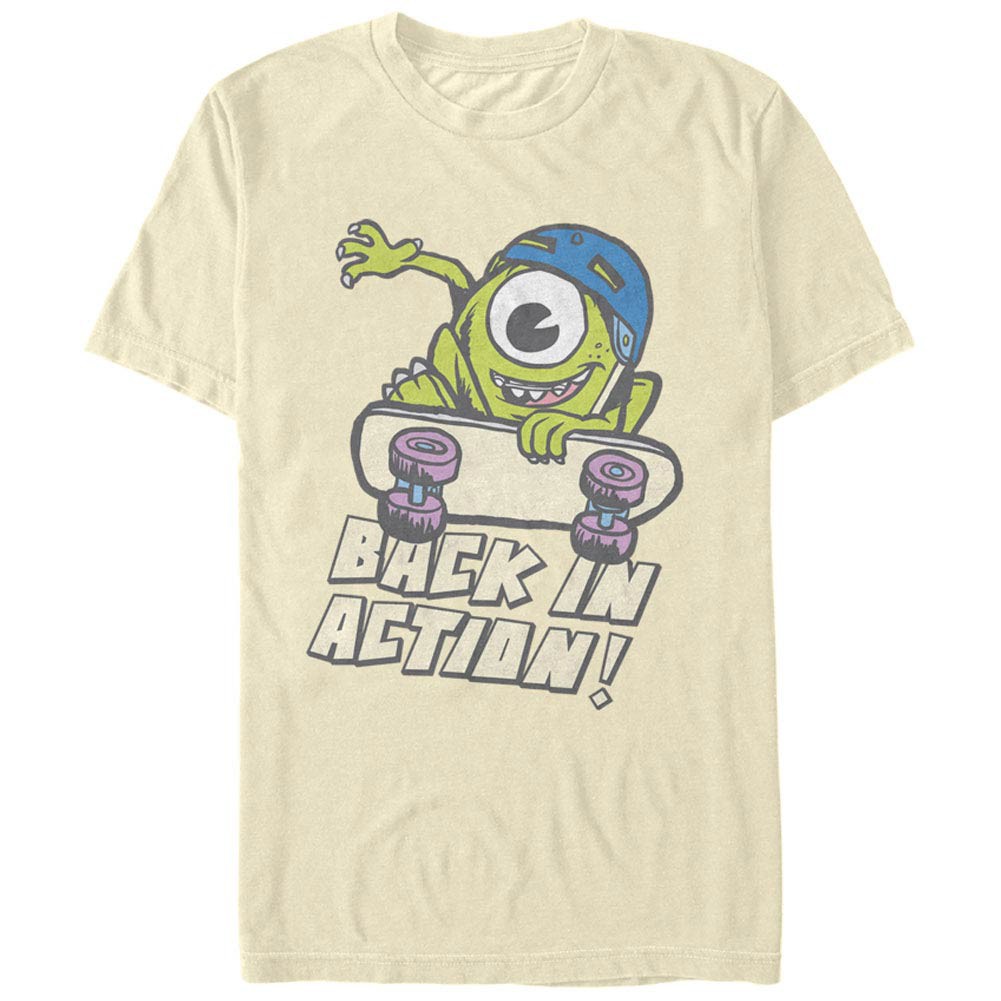 Disney Pixar Monsters Inc University Back In Action Beige T-Shirt