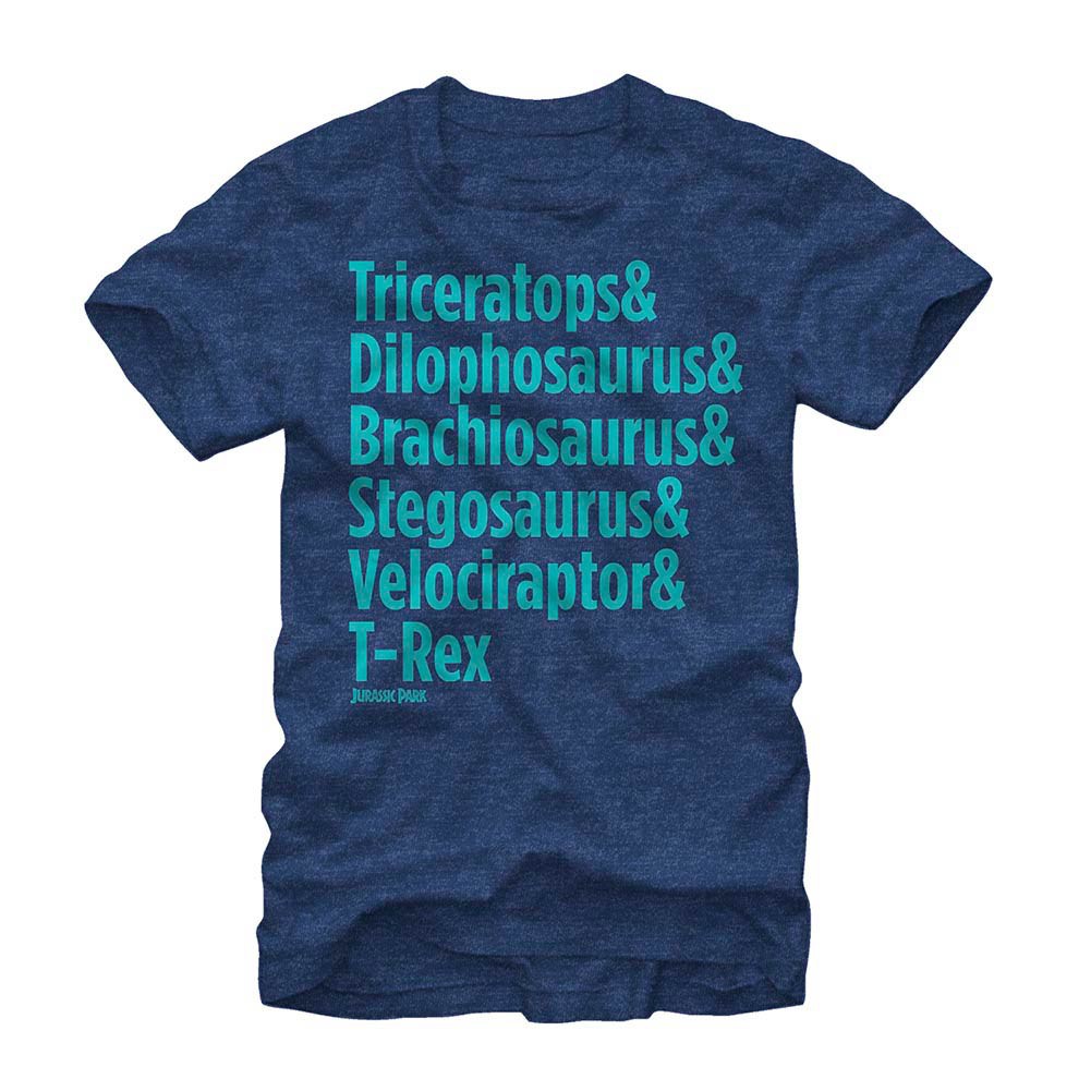 Jurassic Park Dinosaurs And Blue T-Shirt