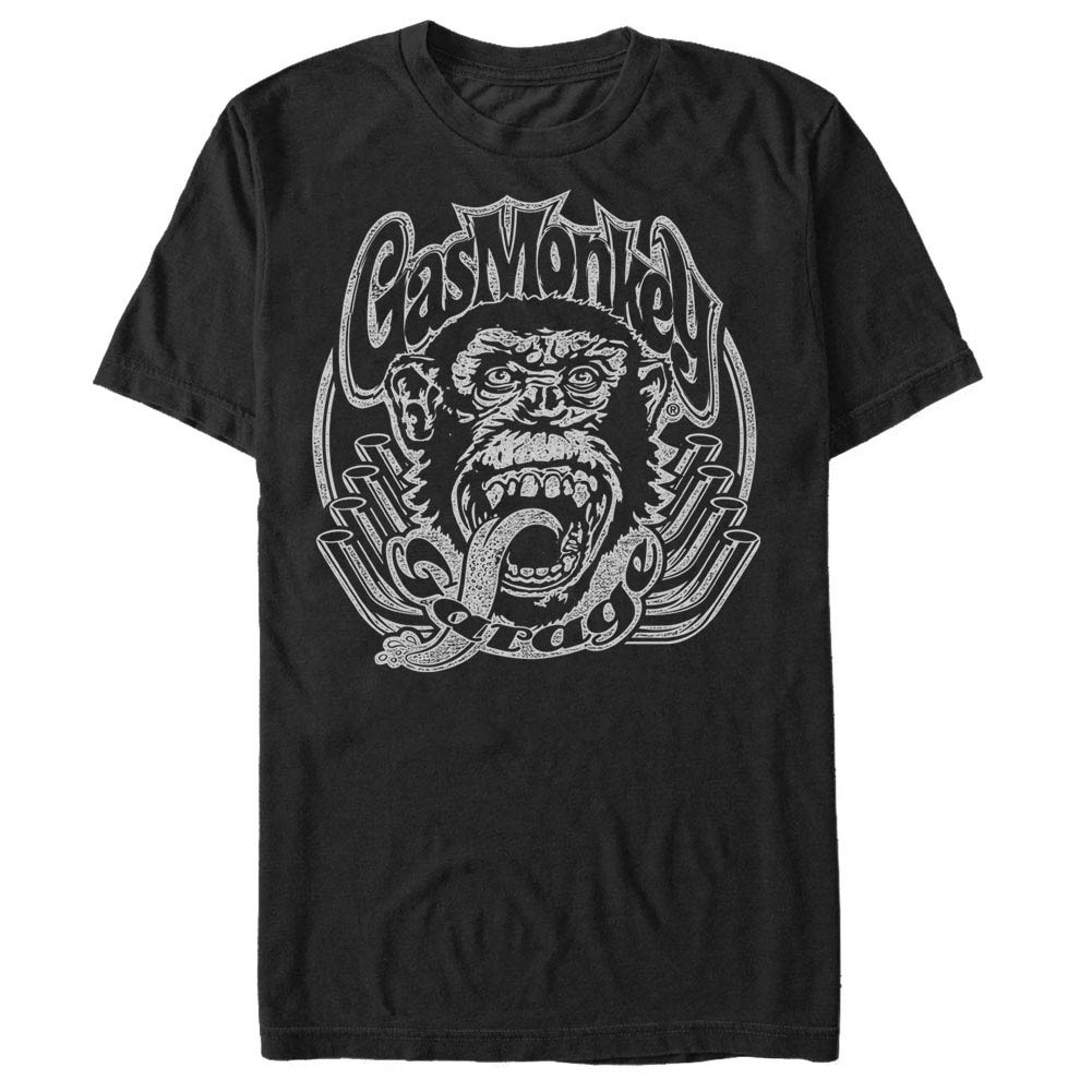 Gas Monkey Garage Header Monkey Black T-Shirt