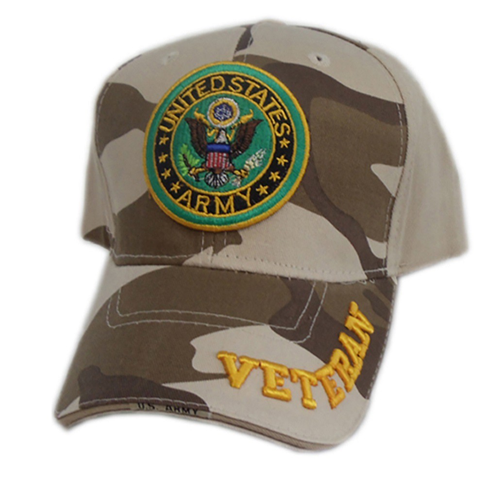 Patriotic US Army Veteran Desert Camo Hat