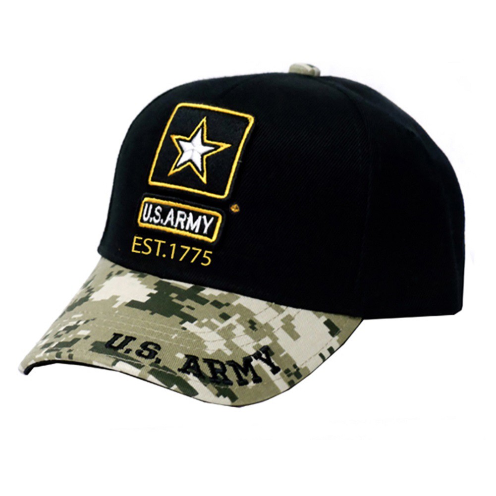 Patriotic US Army Camo Brim Hat