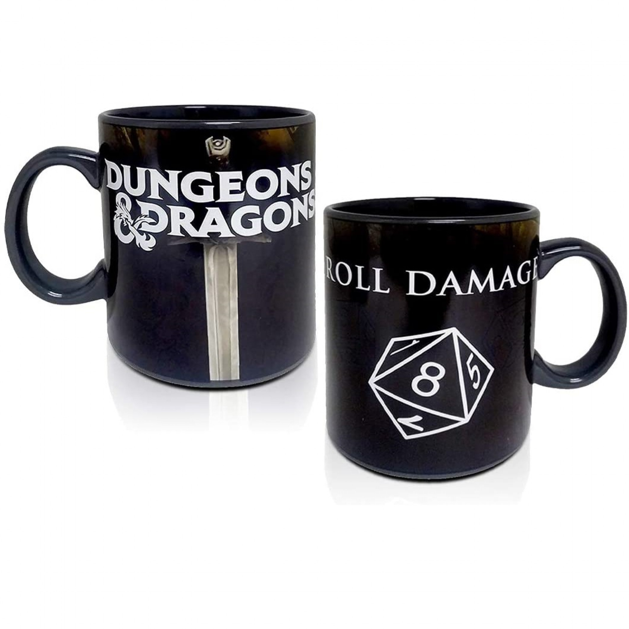 Dungeons and Dragons Roll Damage Color Change 16 Ounce Mug