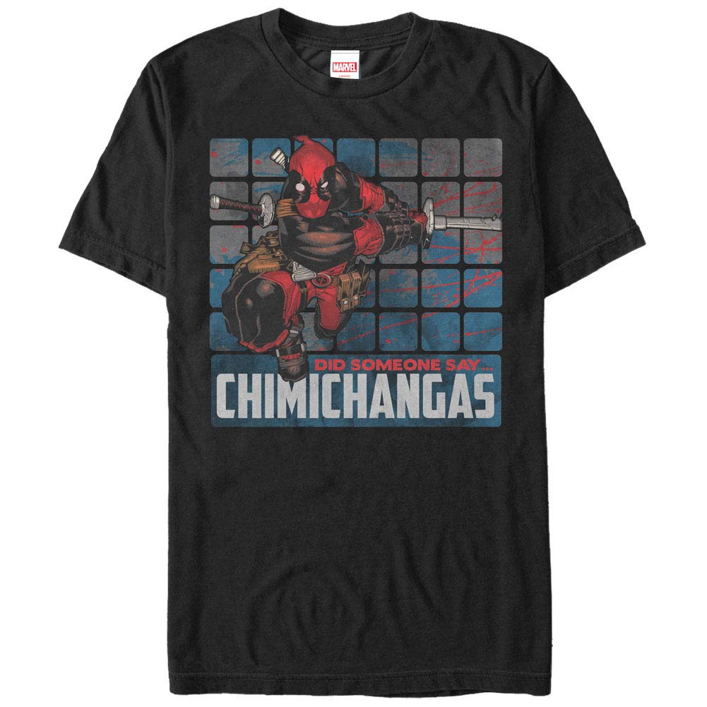 Deadpool Chimichangas Black Mens T-Shirt