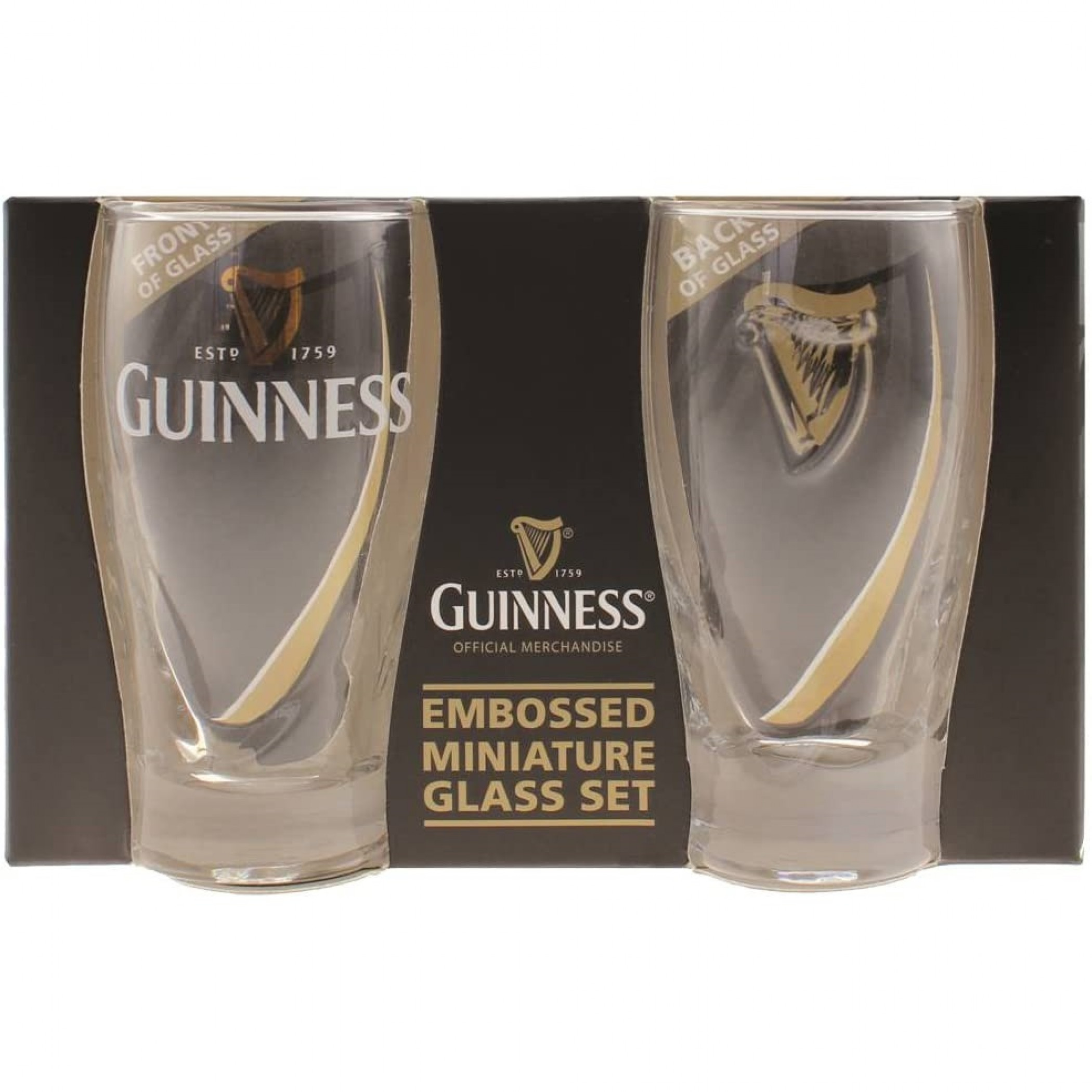 Guinness Harp Gravity Shot Glass 2-Pack