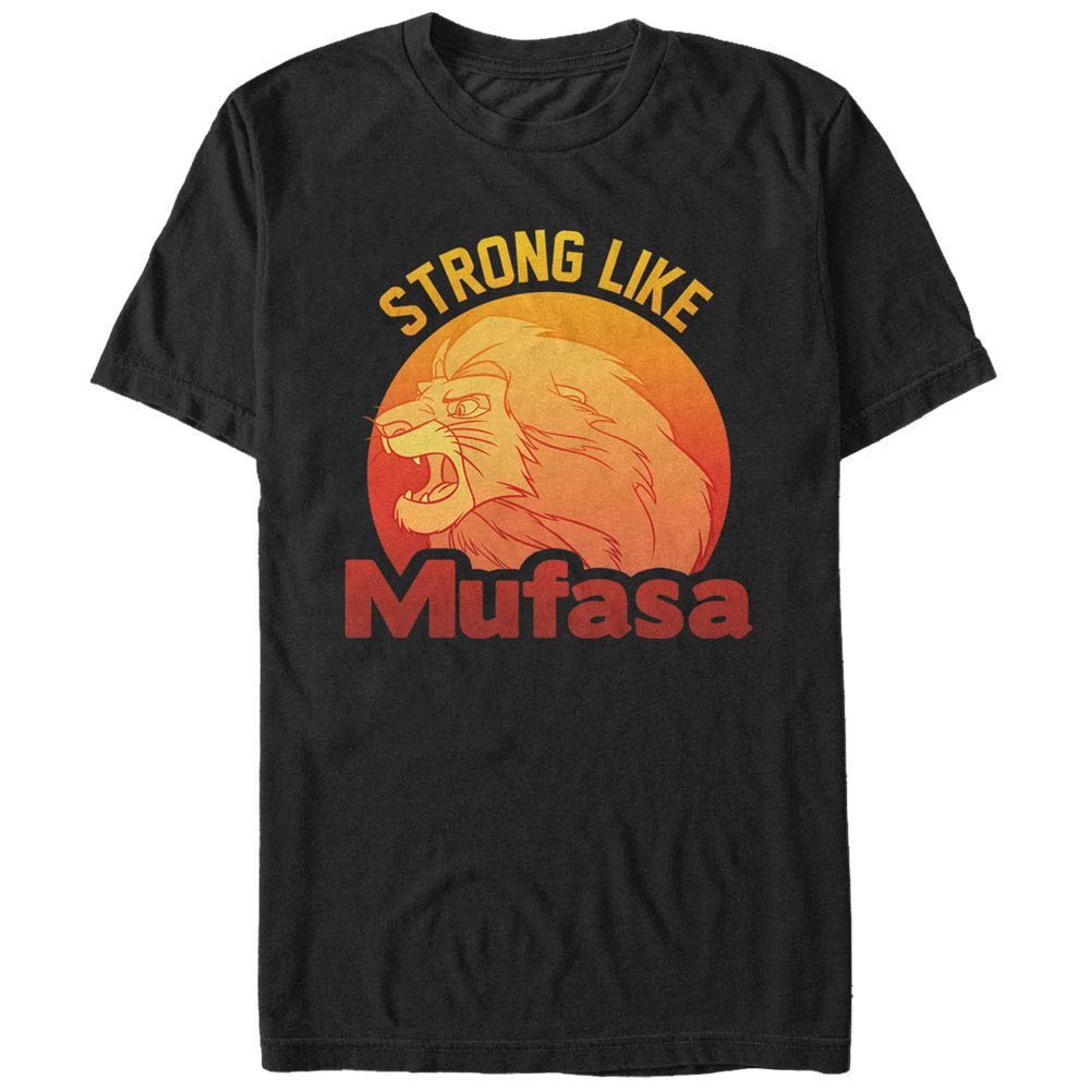 Disney Lion King Strong Mufasa Black T-Shirt