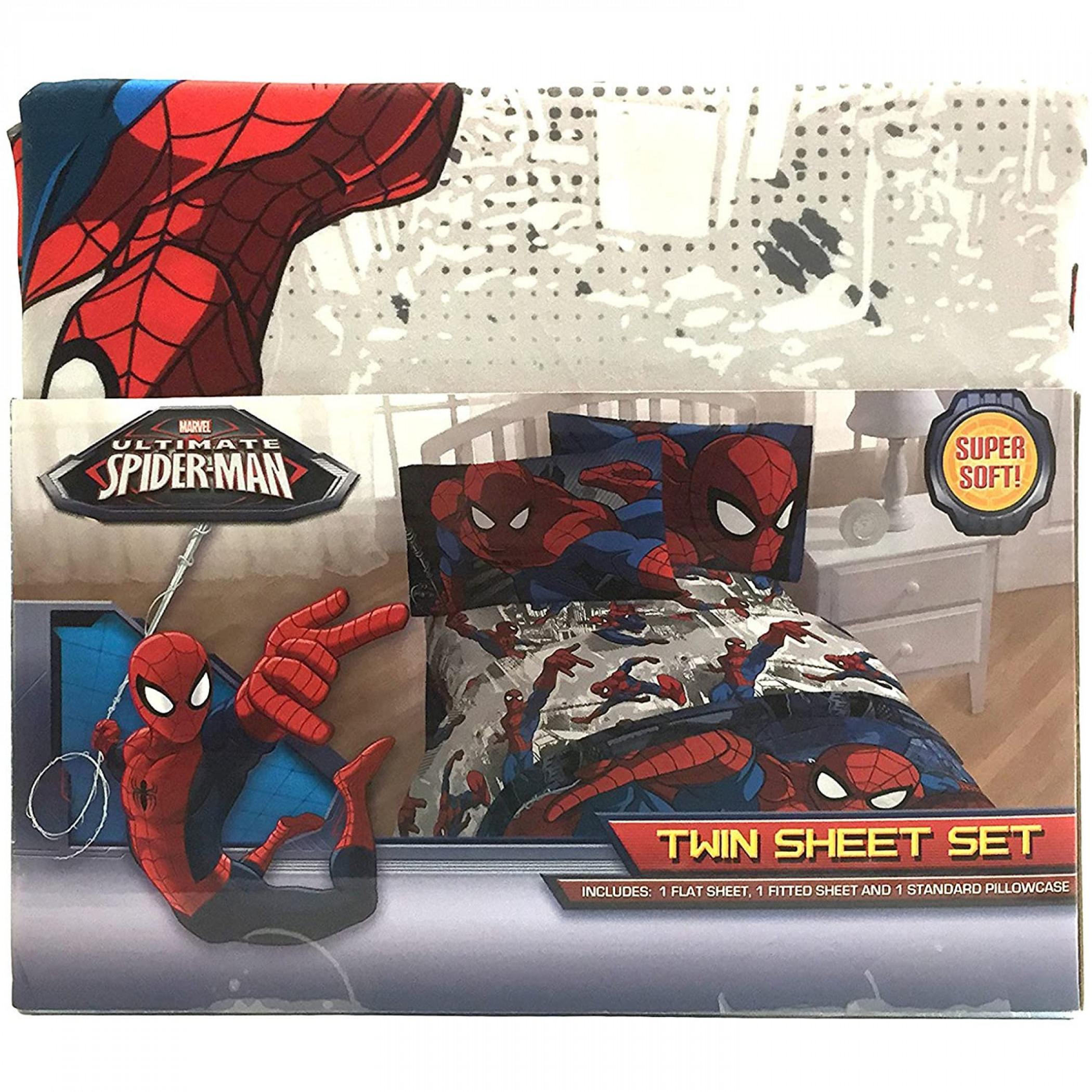 The Amazing Spider-Man 3-Piece Twin Sheet Set Bedding