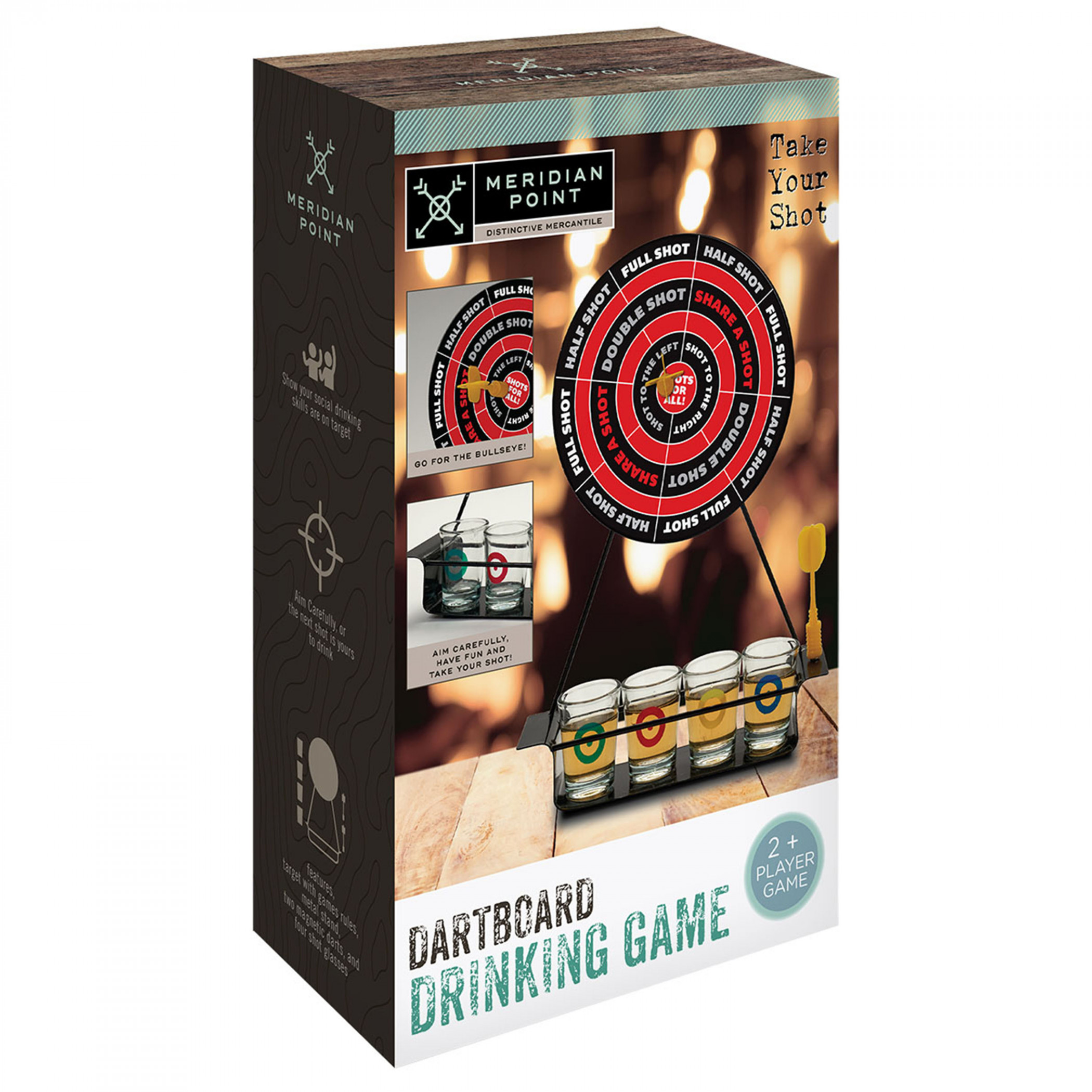 Dartboard 4-Shot Glass Drinking Game