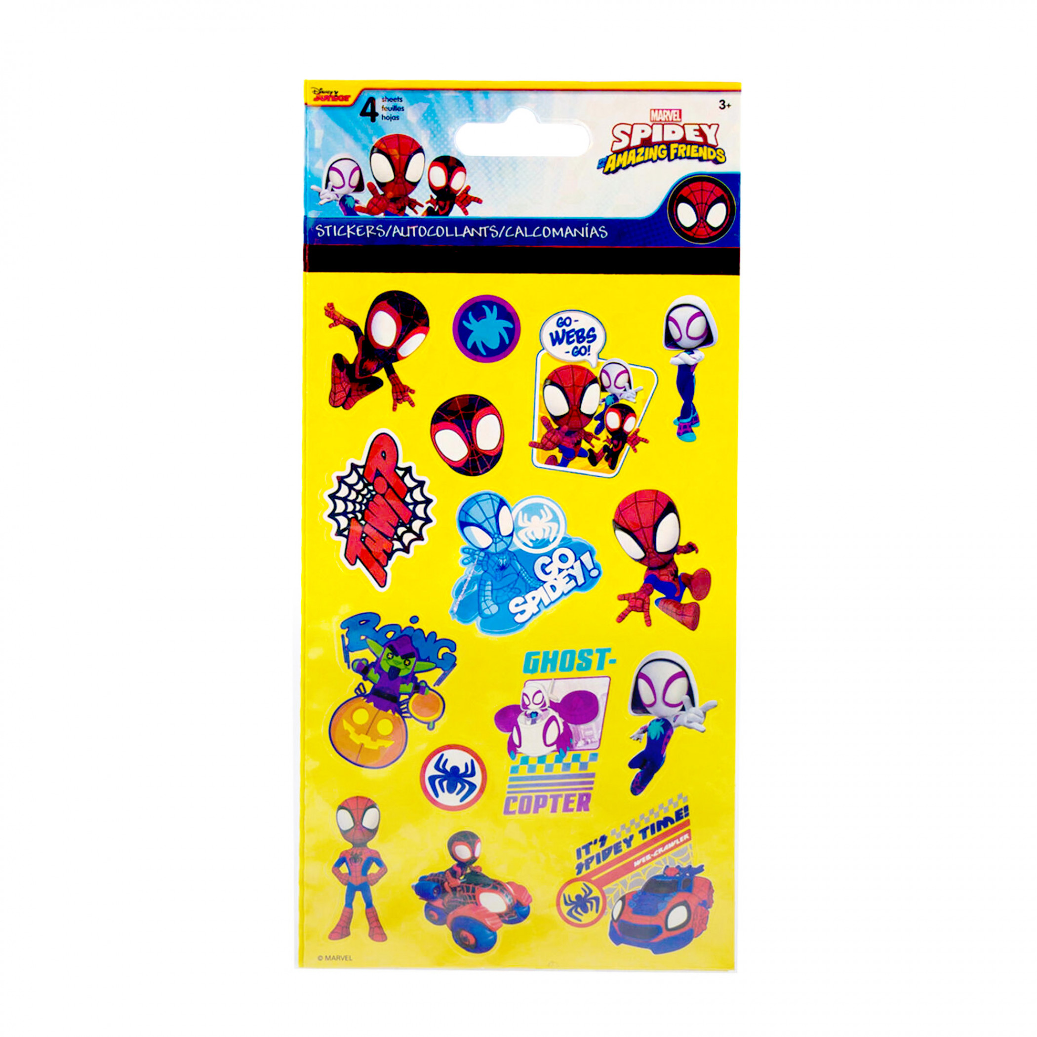 Marvel Spidey and His Amazing Friends 4-Sheet Variety Sticker Set