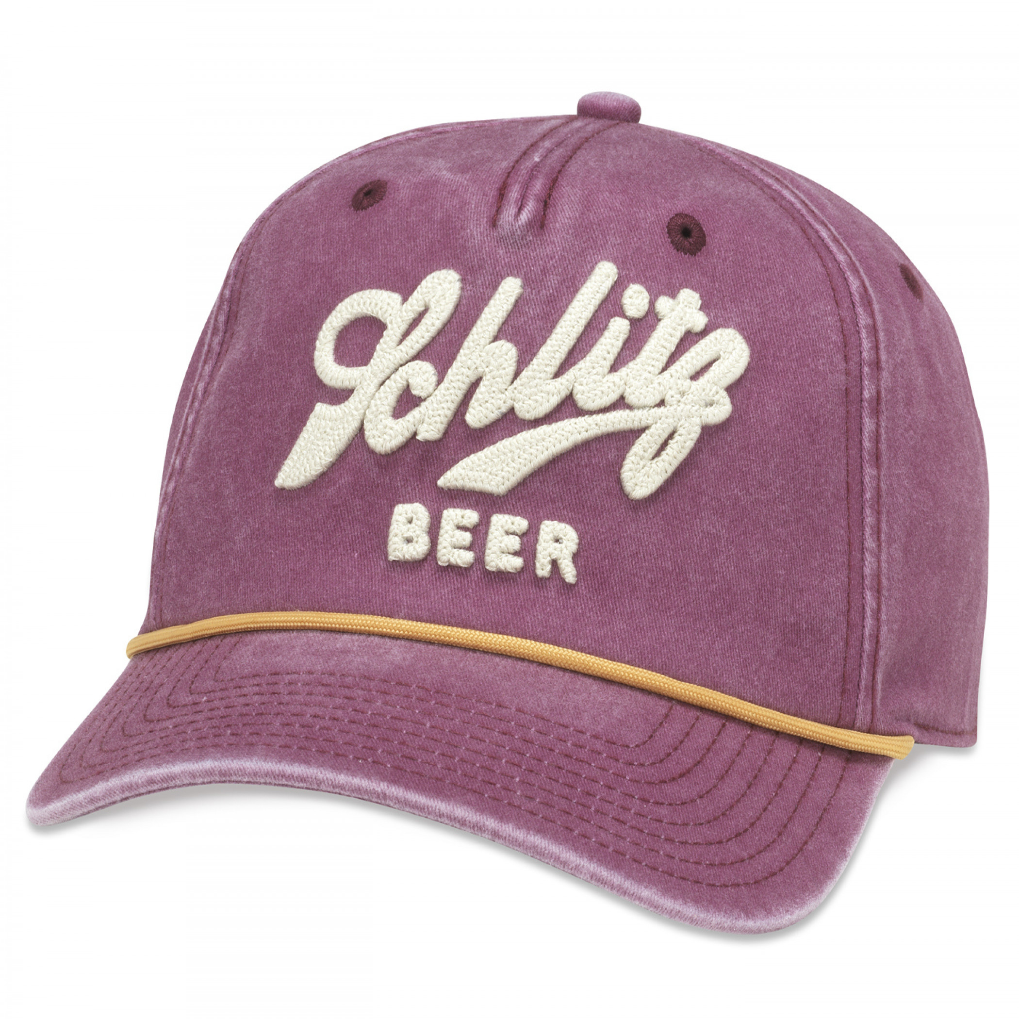 Schlitz Beer Embroidered Logo Snapback Hat