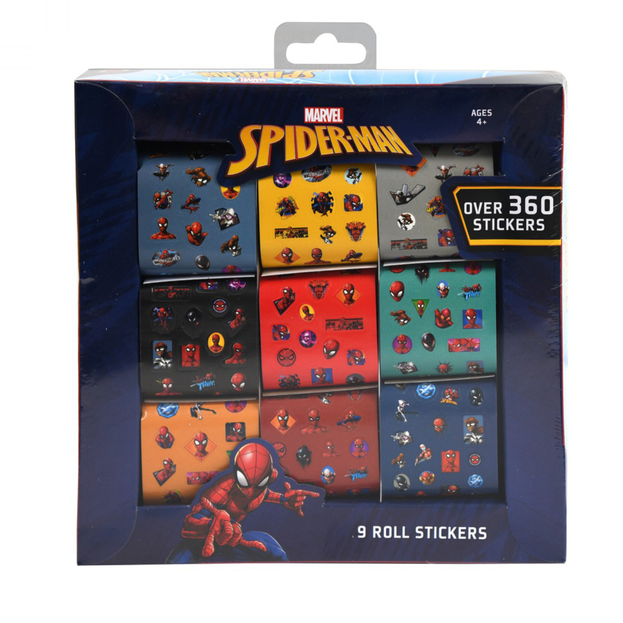 Spider-Man 9-Roll 360+ Sticker Box
