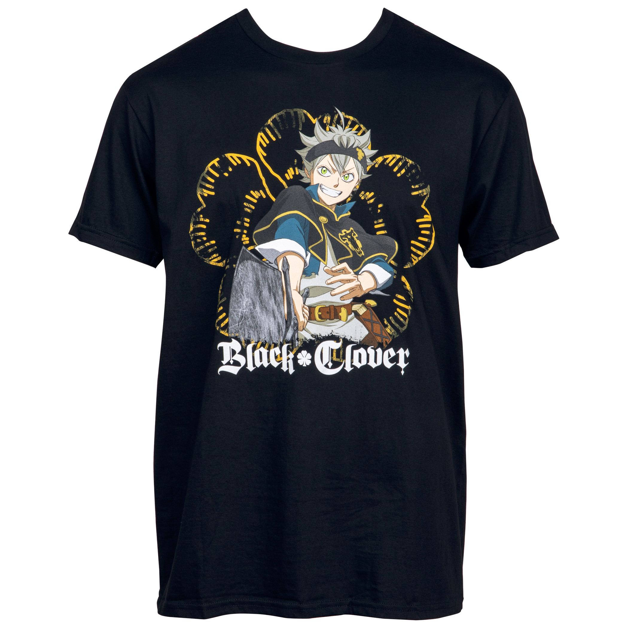 Black Clover Asta with Demon Dweller Sword Five Leaf Clover T-Shirt