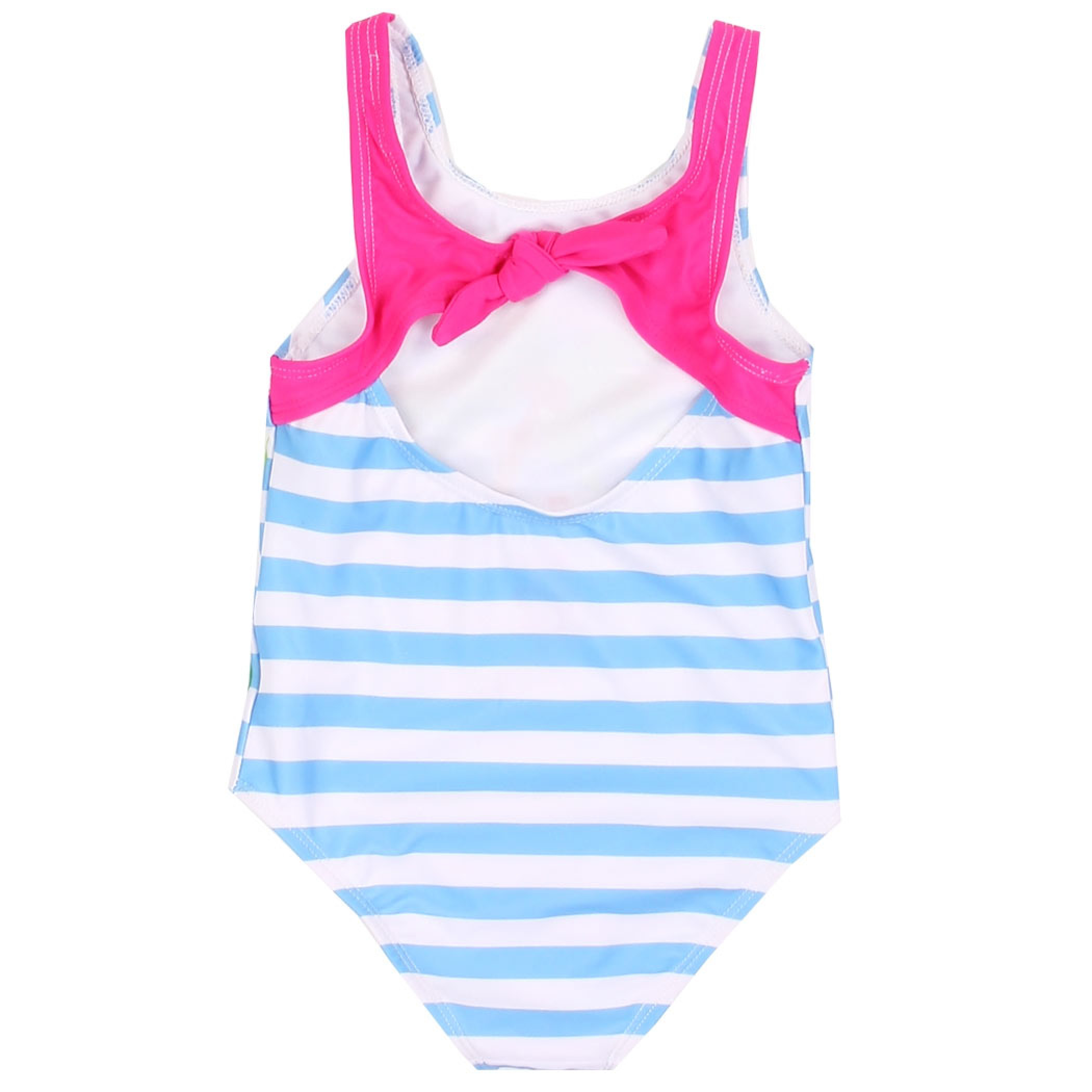 Baby Shark Striped One Piece Toddlers Swimsuit
