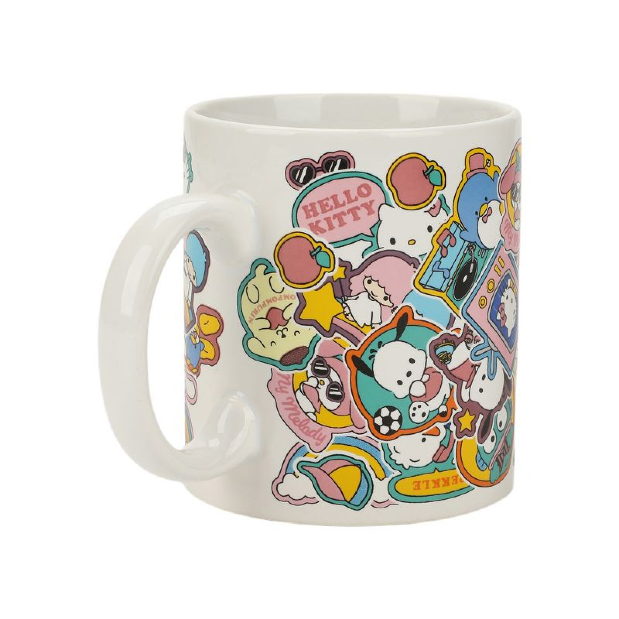 Hello Kitty and Friends Sanrio Sticker Collage 16 oz. Ceramic Mug