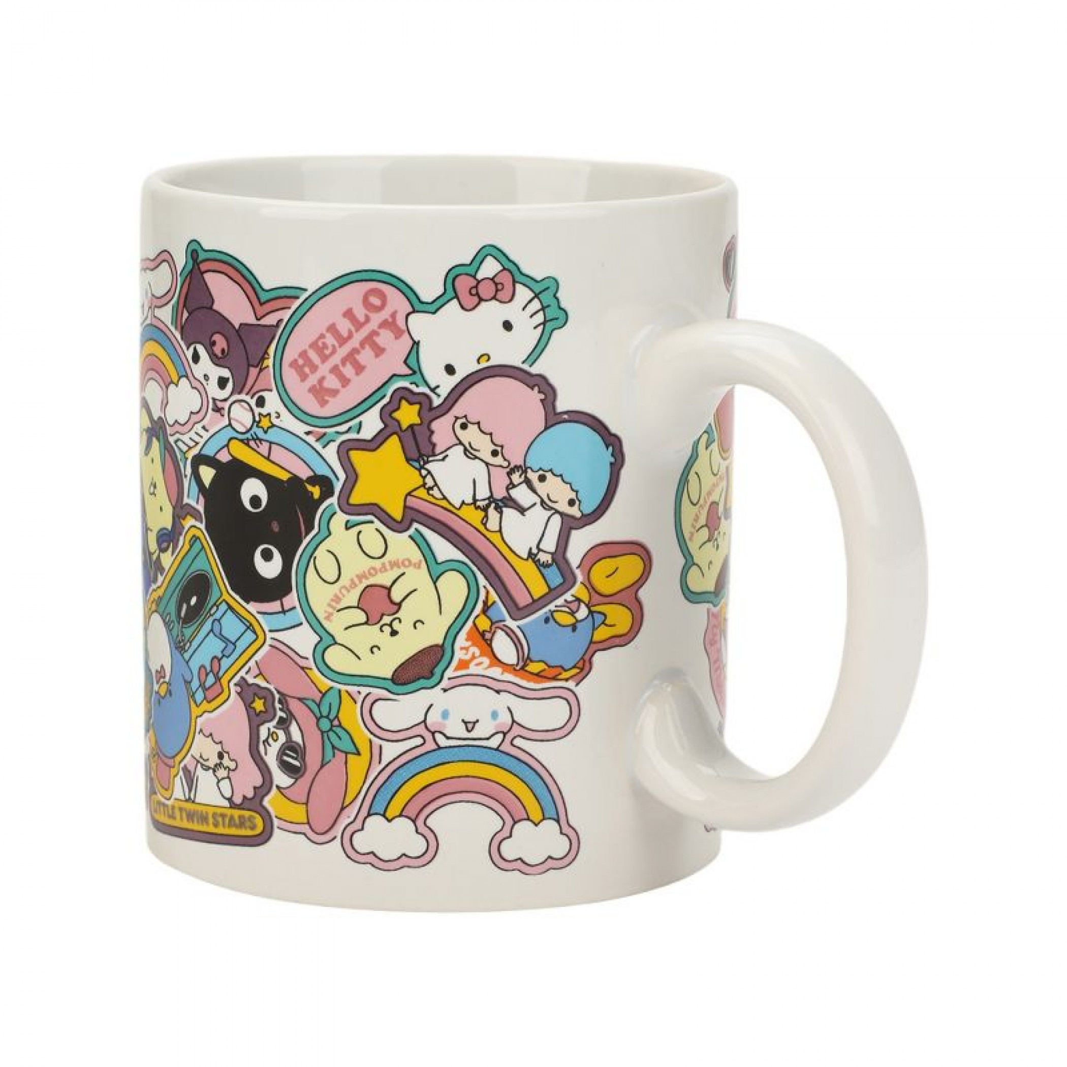 Hello Kitty and Friends Sanrio Sticker Collage 16 oz. Ceramic Mug