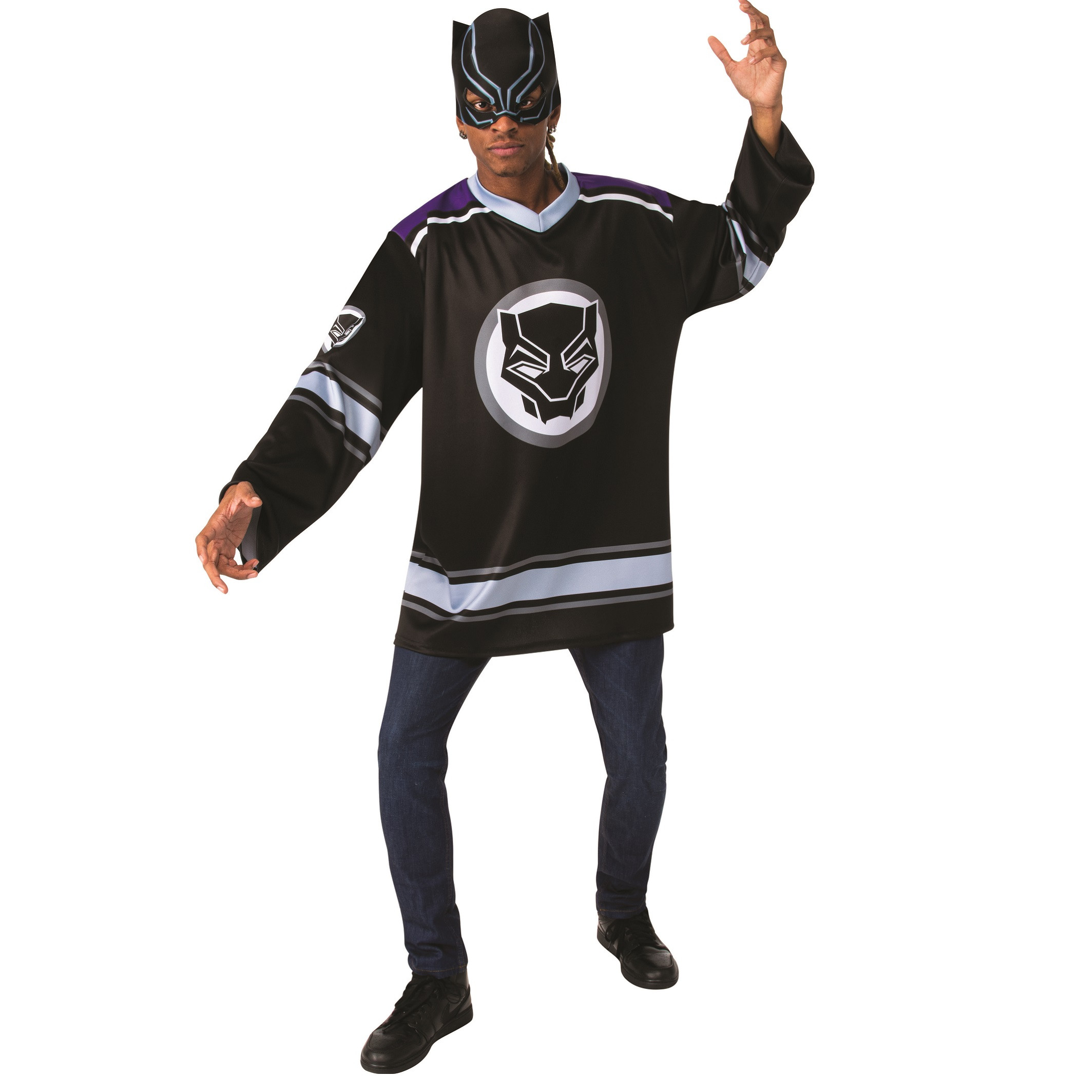Black Panther Hockey Jersey and Mask